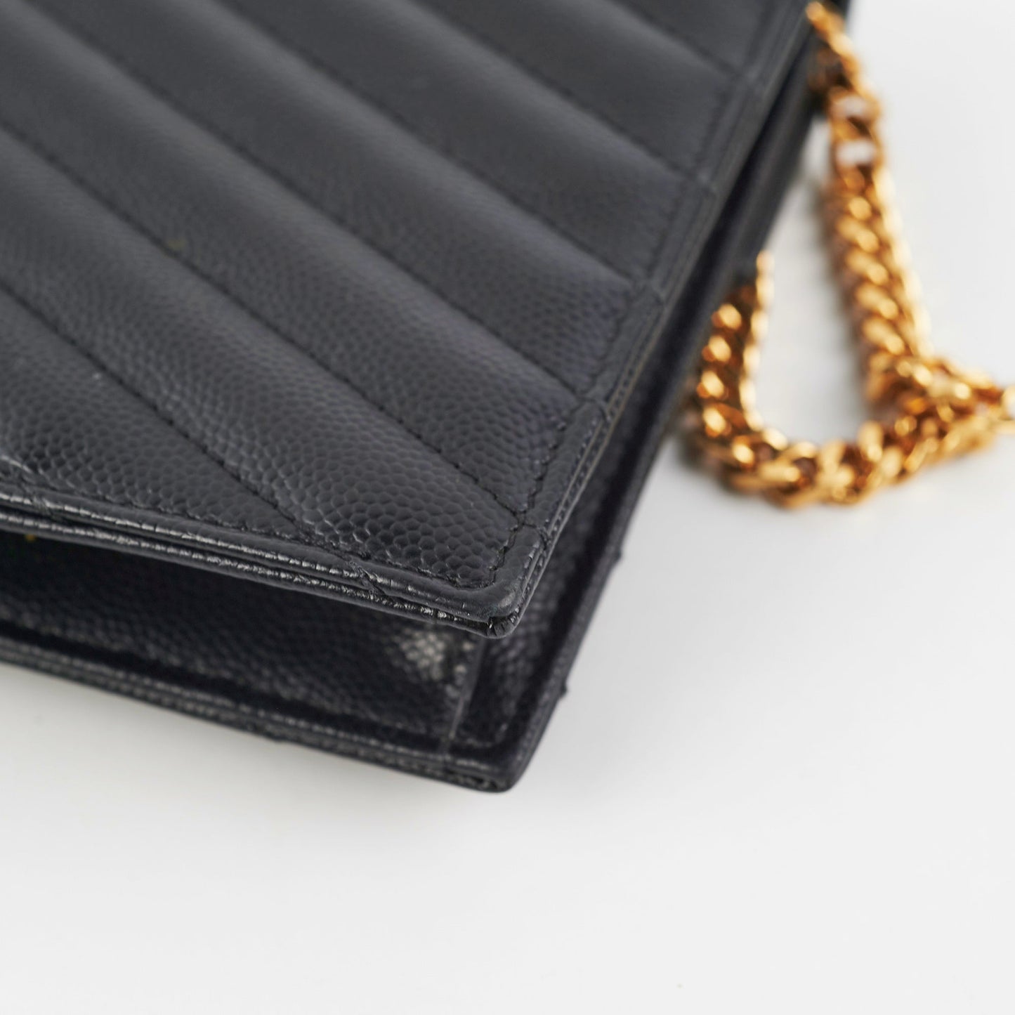 ITEM 8 - Saint Laurent Envelope Wallet On Chain WOC Black