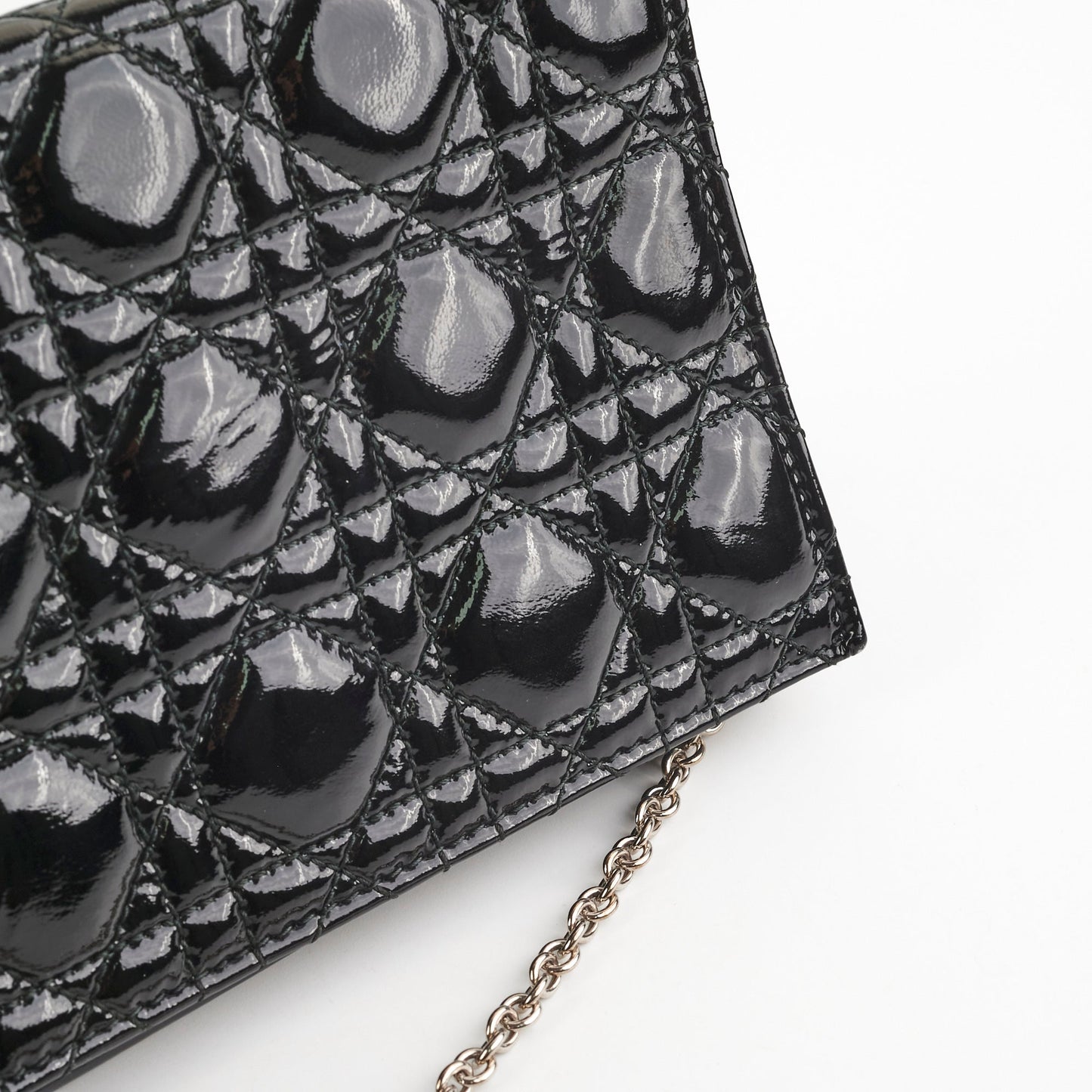 Dior Patent Clutch Black