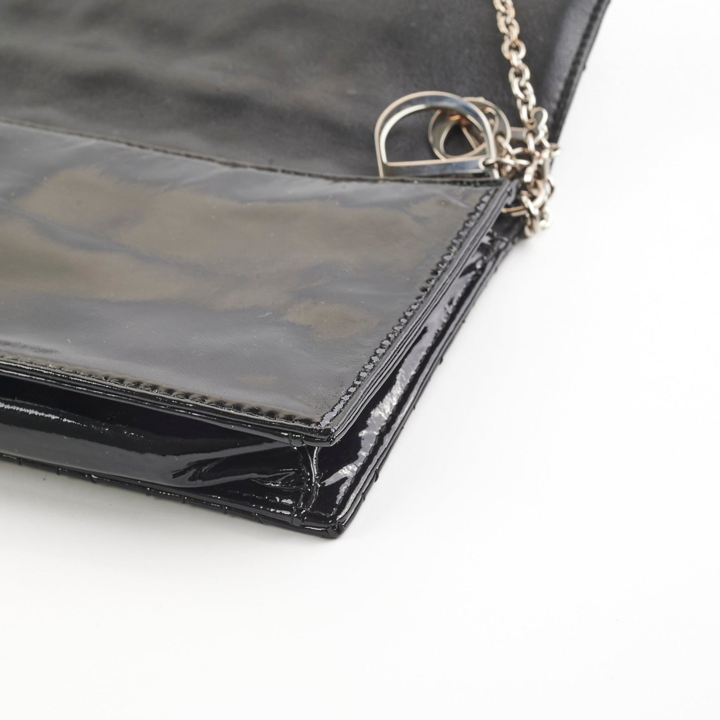 Dior Patent Clutch Black