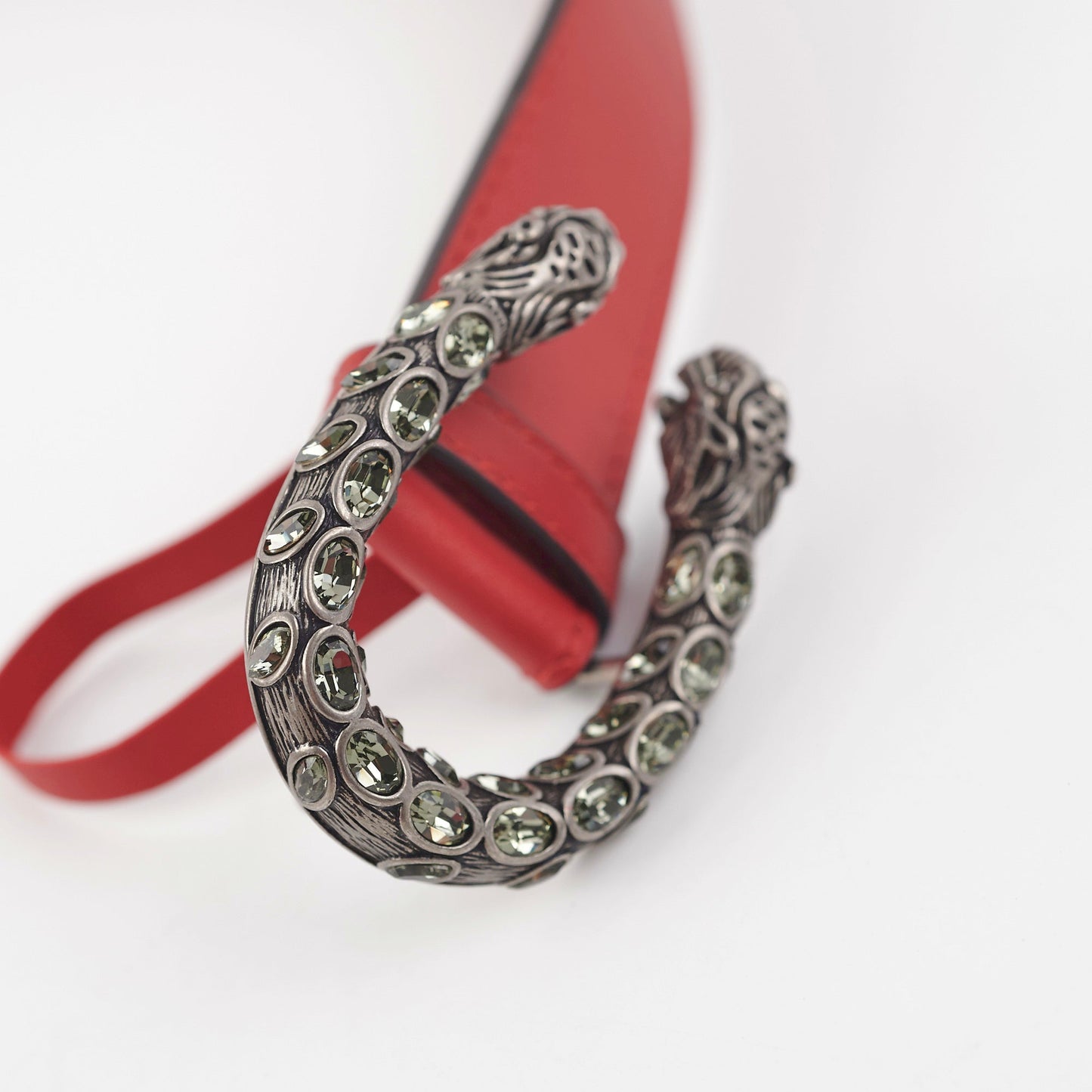 Gucci Dionysus Size 85cm Red Leather Belt