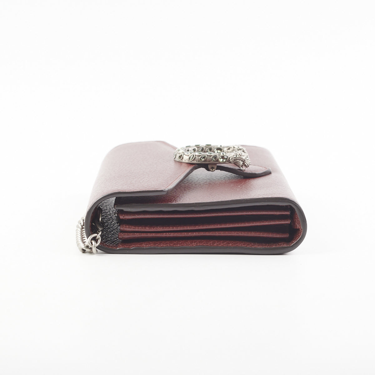 Gucci Dionysus Leather WOC Burgundy Bag