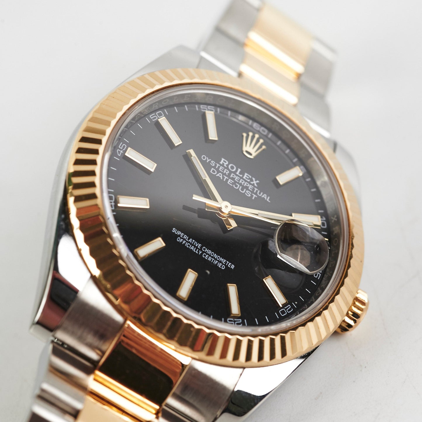 Rolex Datejust 41mm Two Toned Black Watch 126333