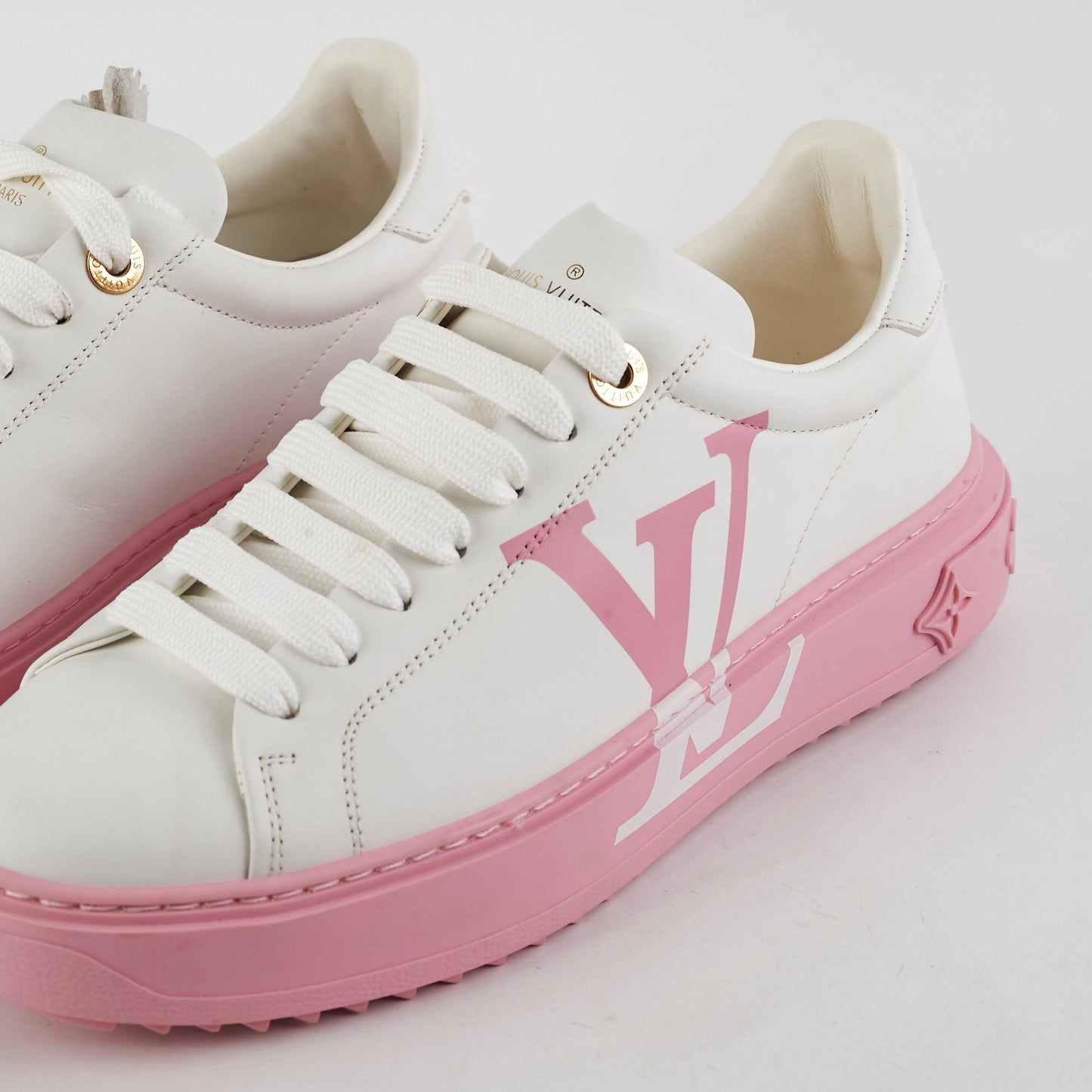 Louis Vuitton Pink Monogram Sneakers Size 36.5