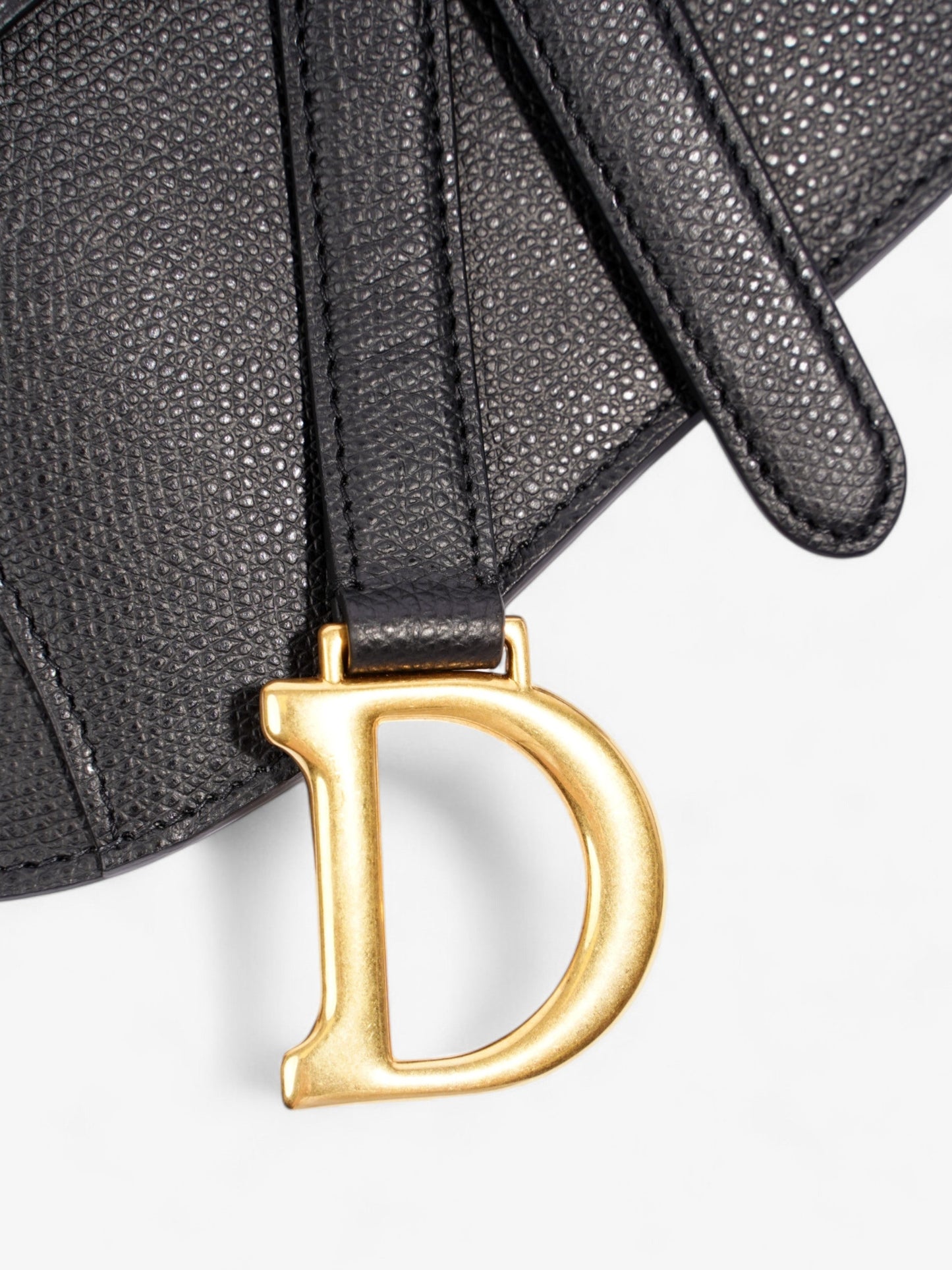 Christian Dior Saddle Belt Bag Black Leather