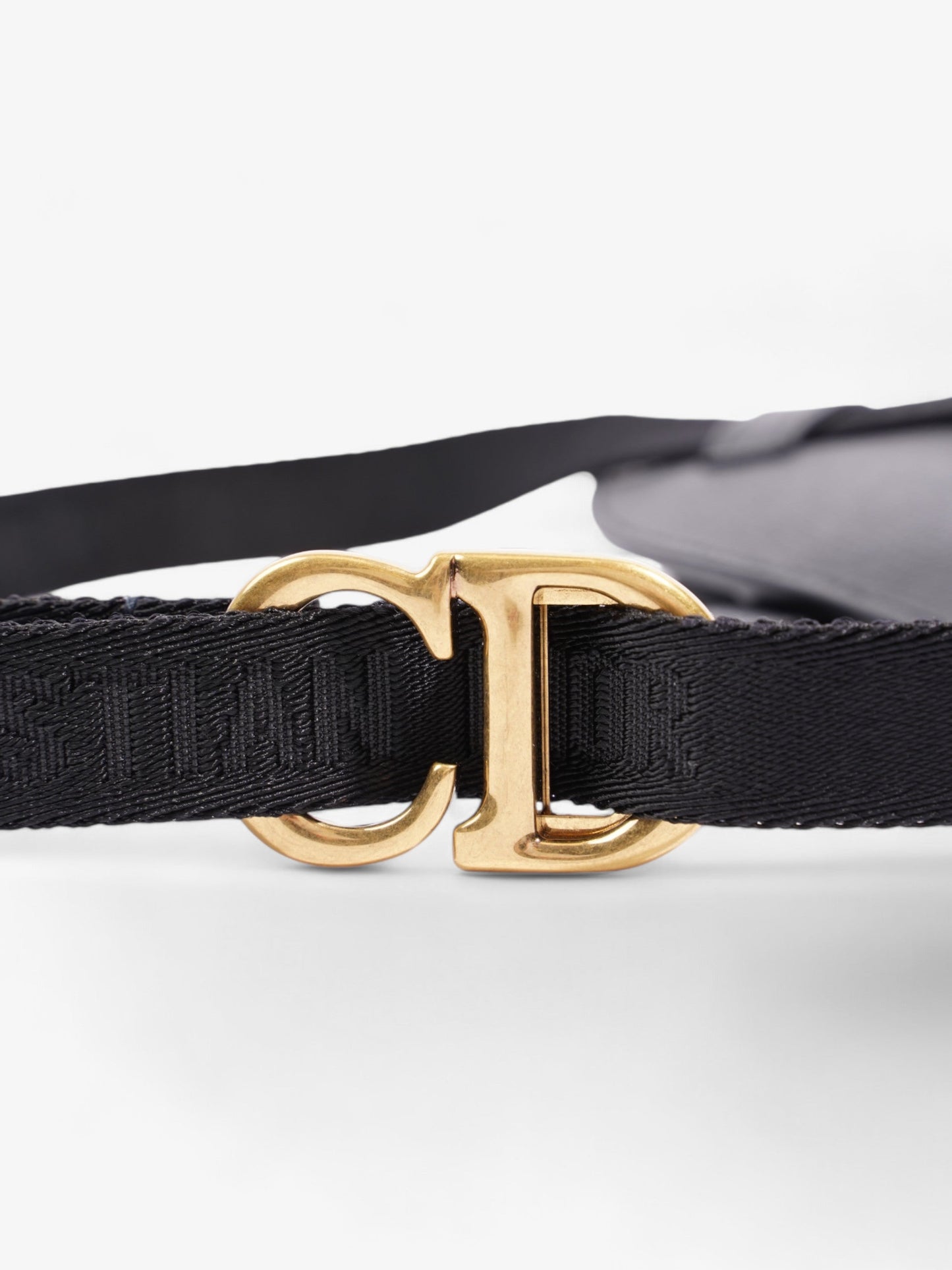 Christian Dior Saddle Belt Bag Black Leather