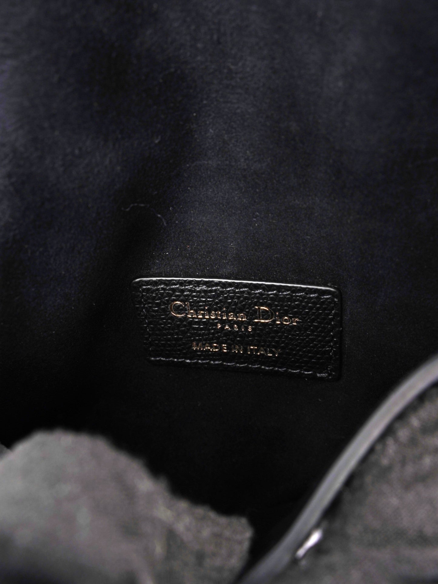 Christian Dior Saddle Belt Bag Black Leather