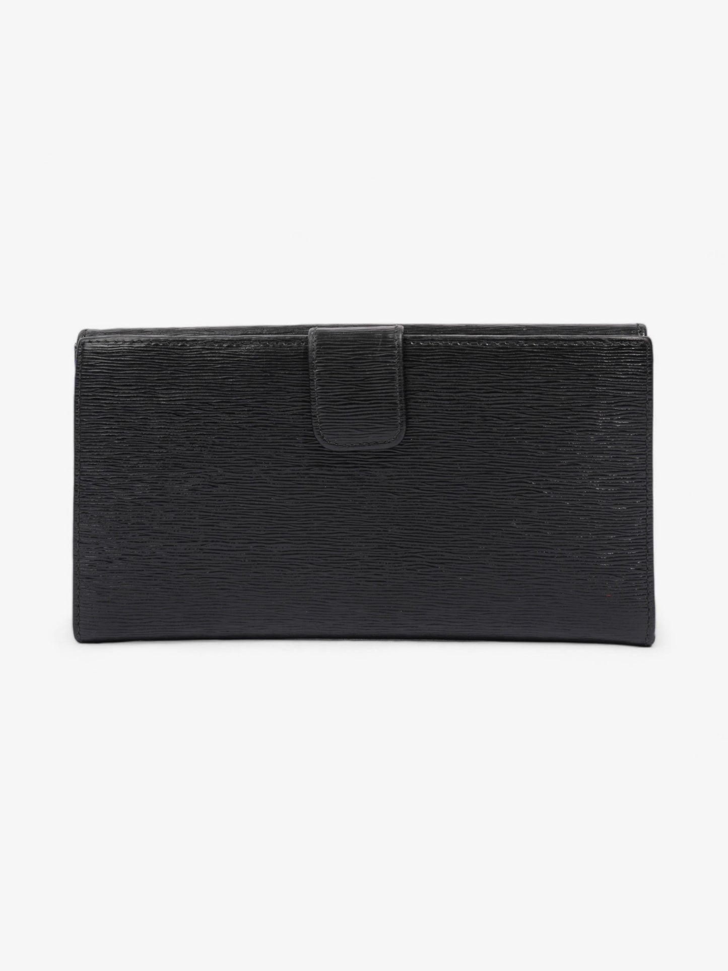 Prada Continental Flap Wallet Black Leather