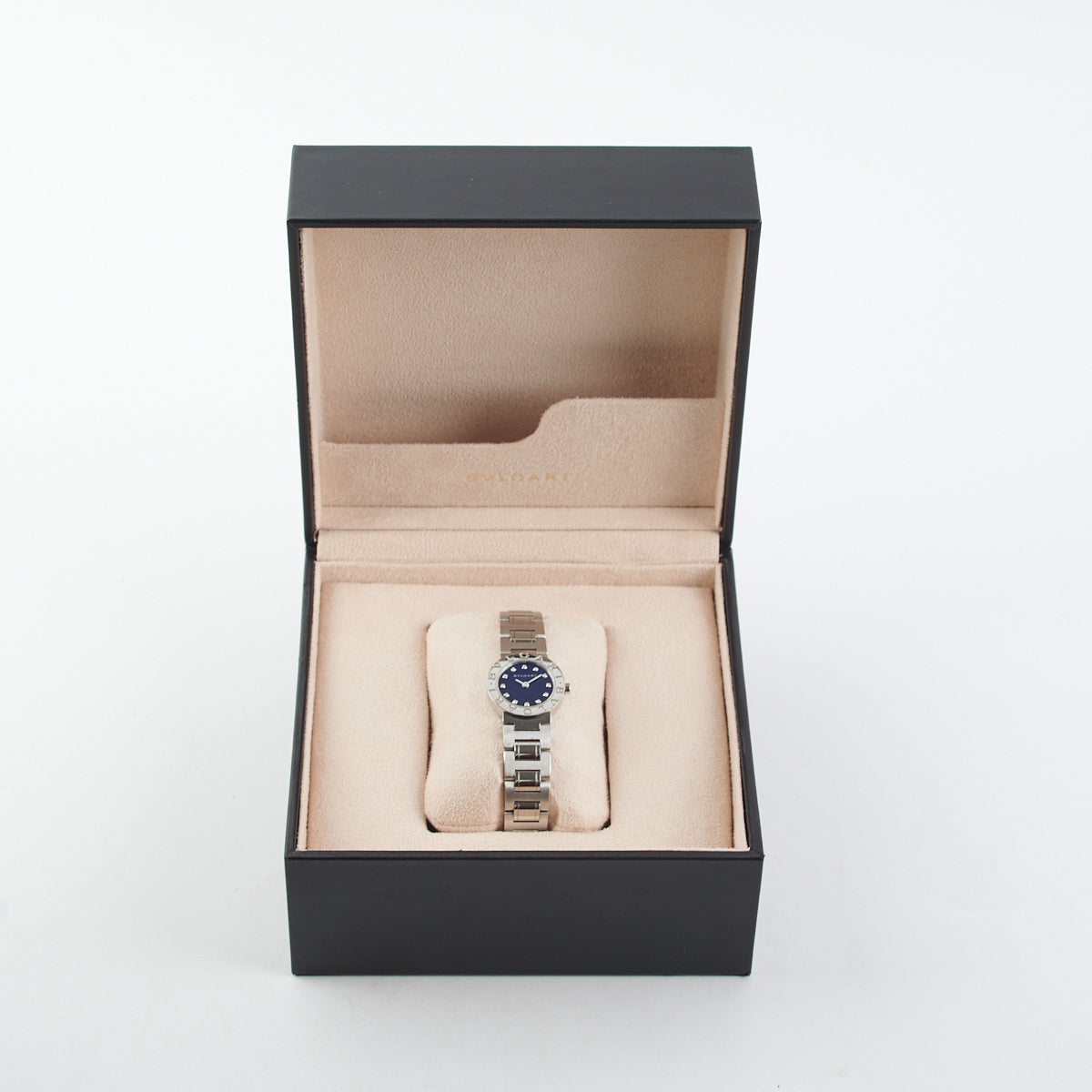 Bvlgari Ladies Black Dial 23MM Diamond Watch