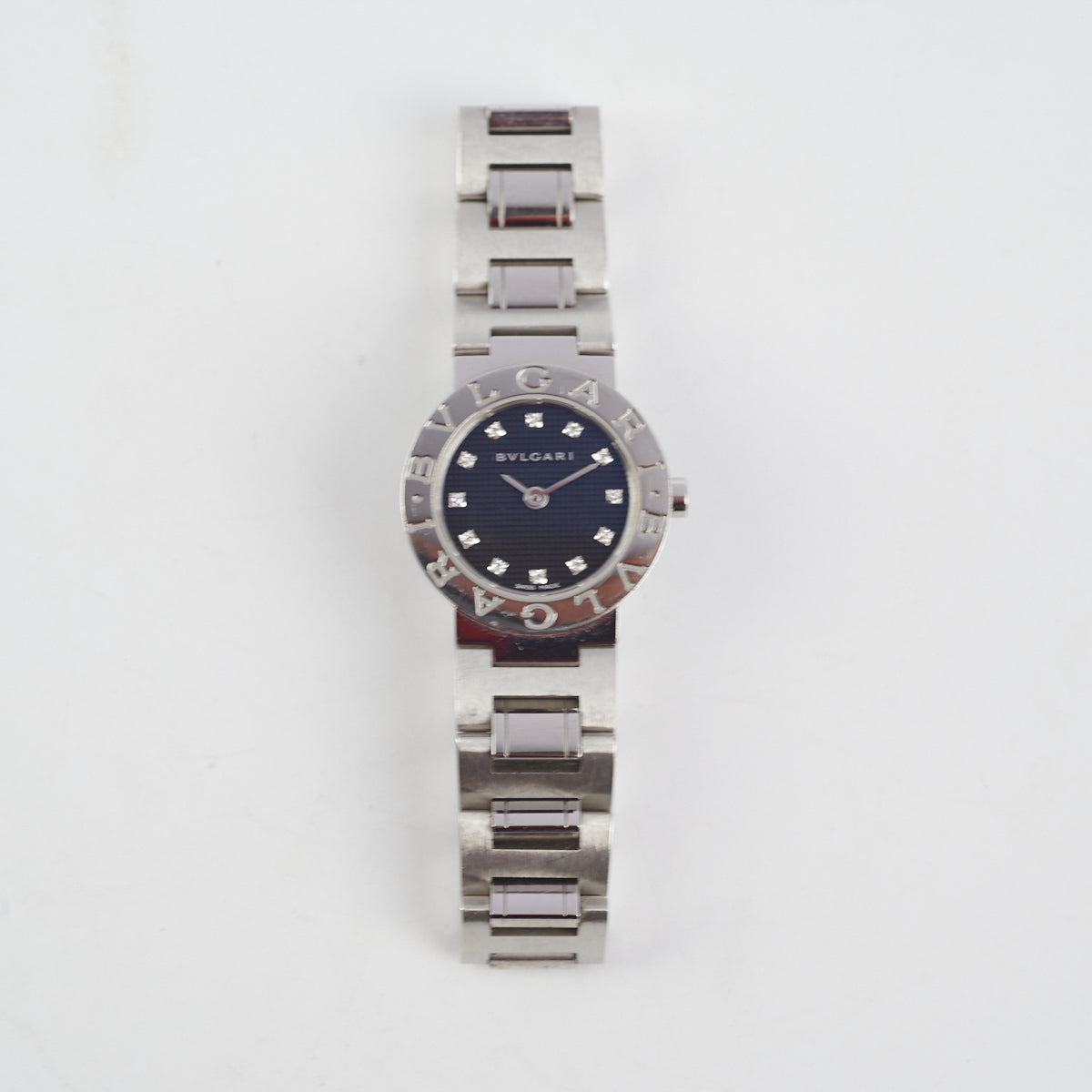 Bvlgari Ladies Black Dial 23MM Diamond Watch