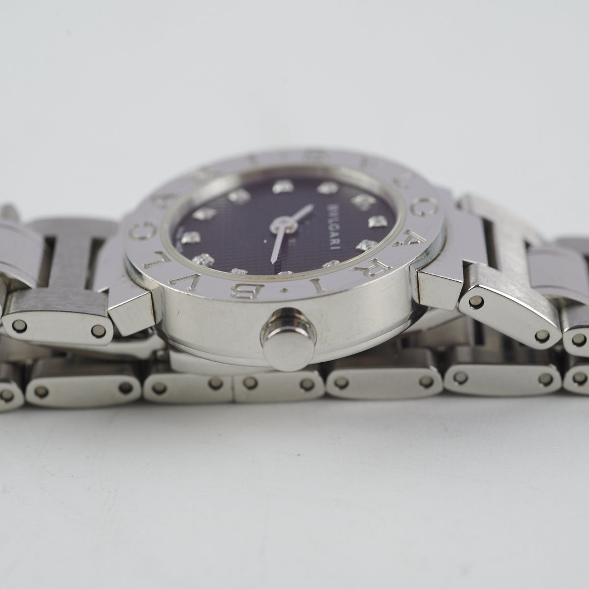 Bvlgari Ladies Black Dial 23MM Diamond Watch