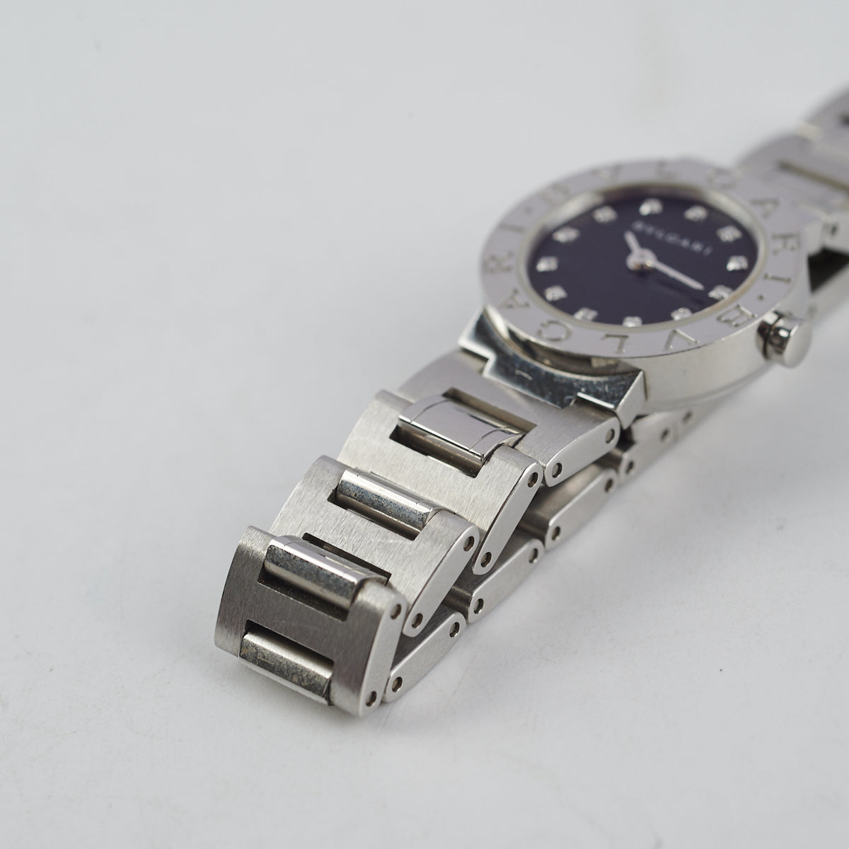 Bvlgari Ladies Black Dial 23MM Diamond Watch