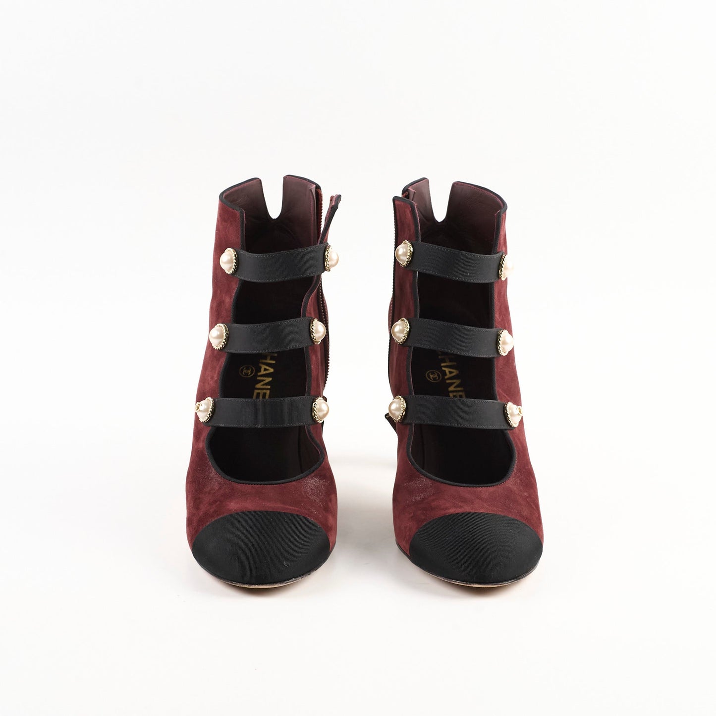 Chanel Heel Boots Suede Size 40.5