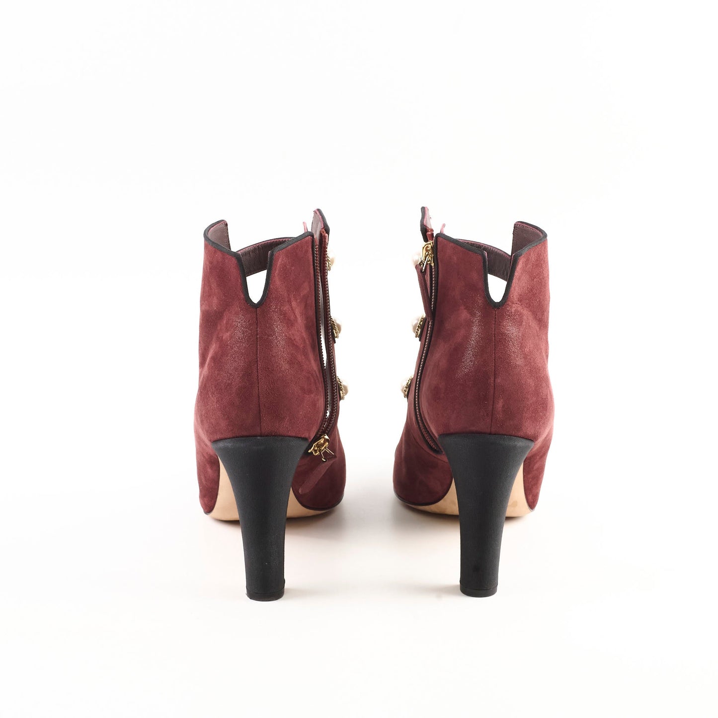 Chanel Heel Boots Suede Size 40.5