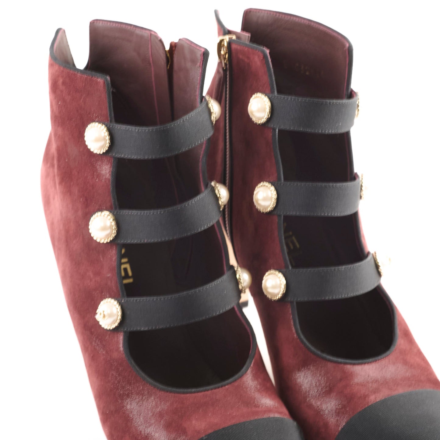 Chanel Heel Boots Suede Size 40.5