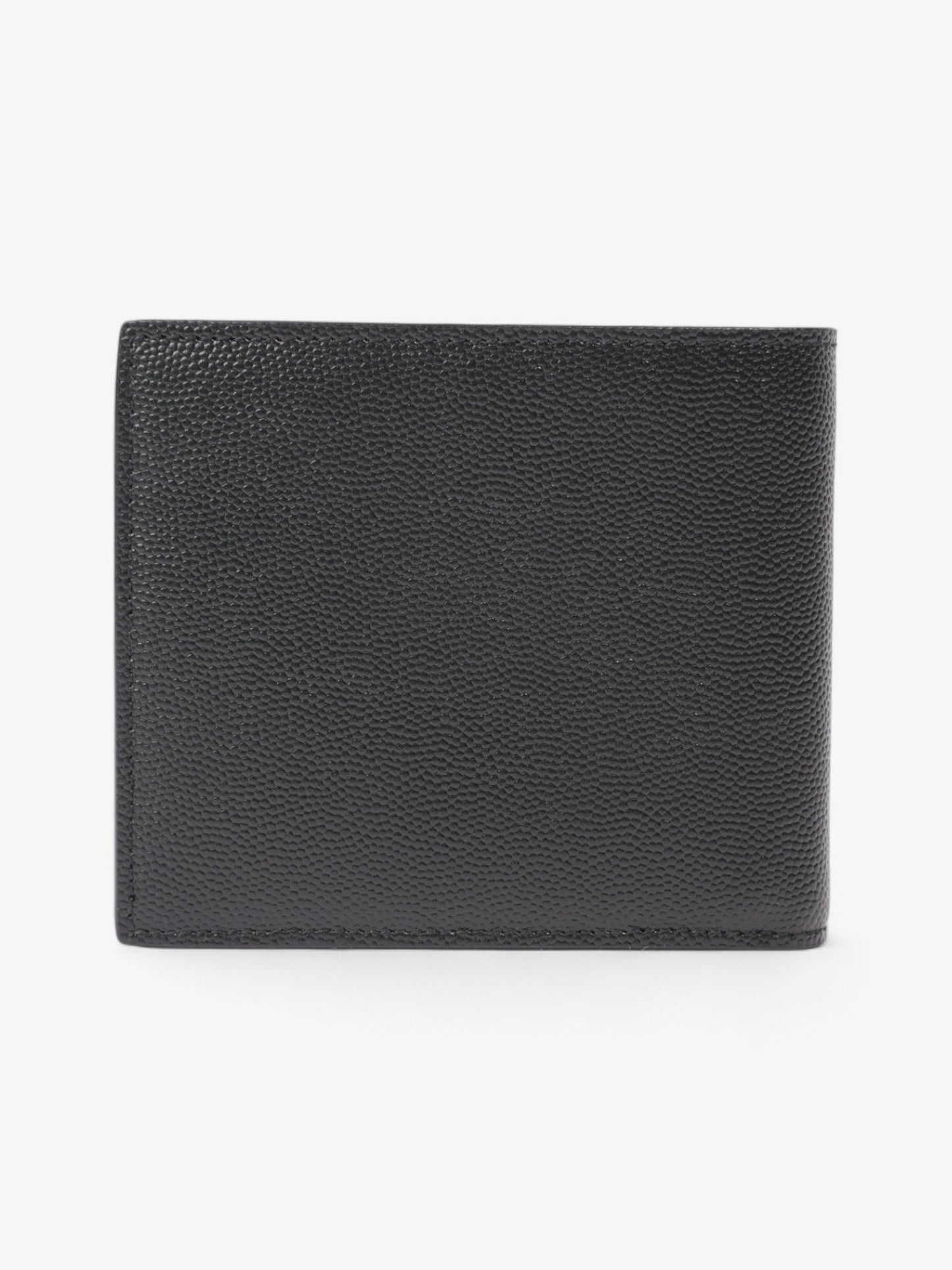 Saint Laurent Cassandre Logo Wallet Black Leather