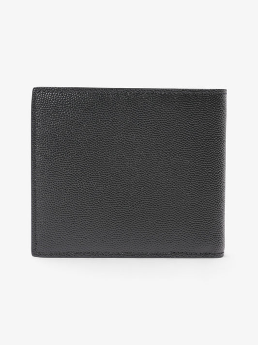 Saint Laurent Cassandre Logo Wallet Black Leather