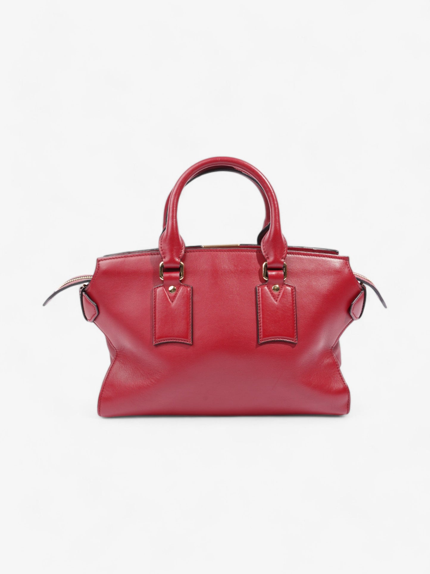 Burberry Clifton Red Calfskin Leather Medium