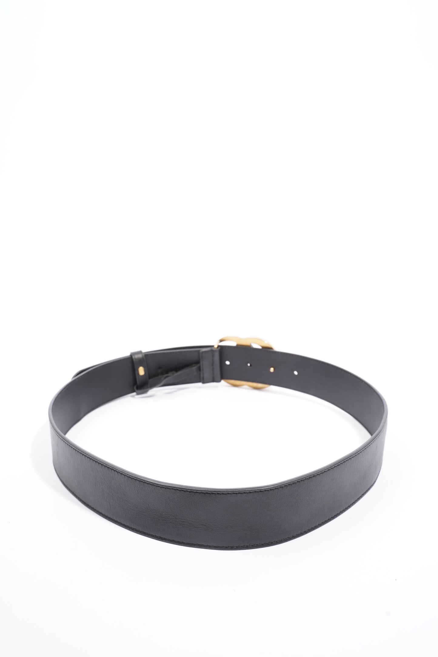 Gucci GG Marmont 2015 Re-Edition Wide Belt Black Leather 85cm / 34"