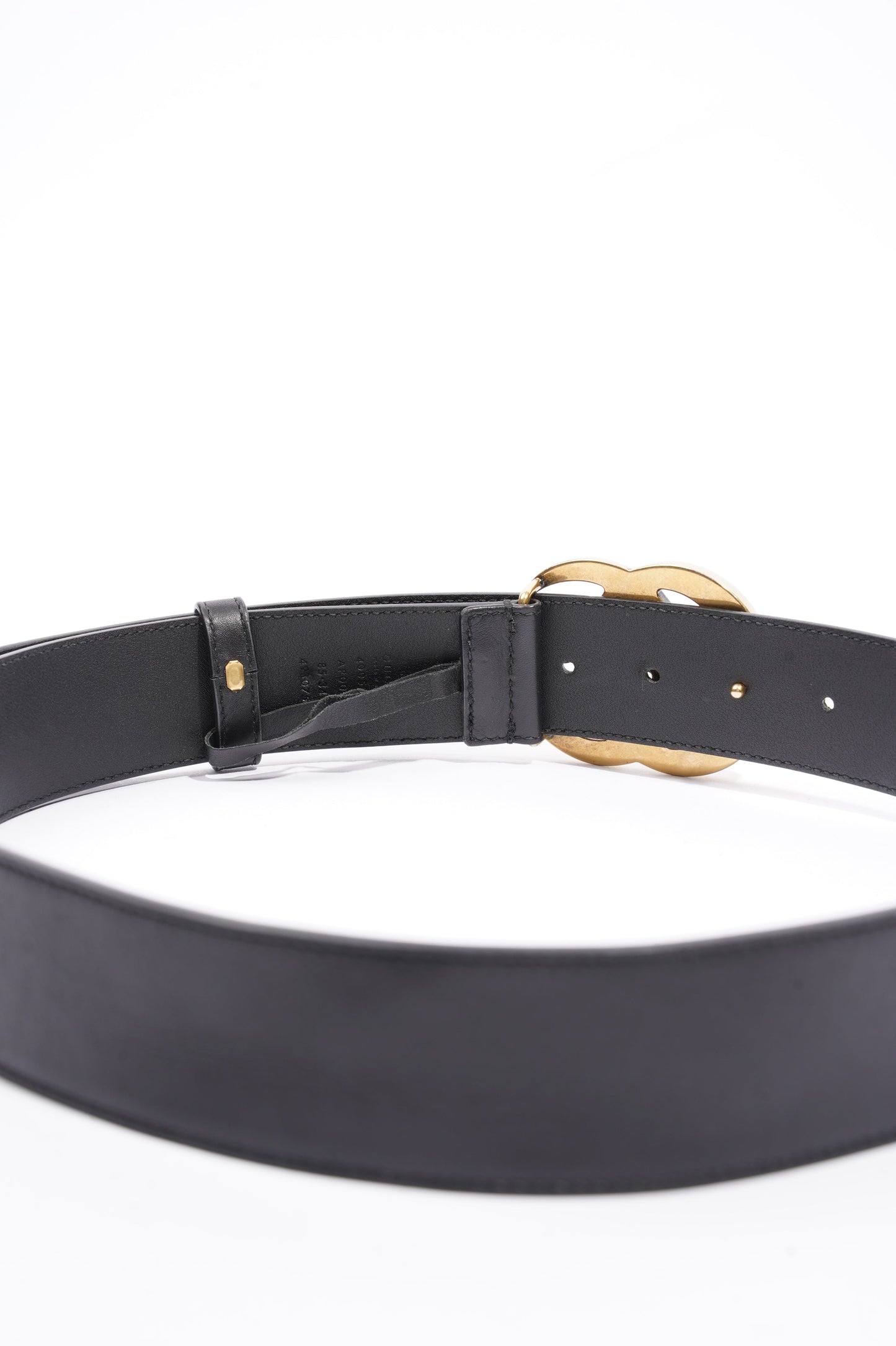 Gucci GG Marmont 2015 Re-Edition Wide Belt Black Leather 85cm / 34"