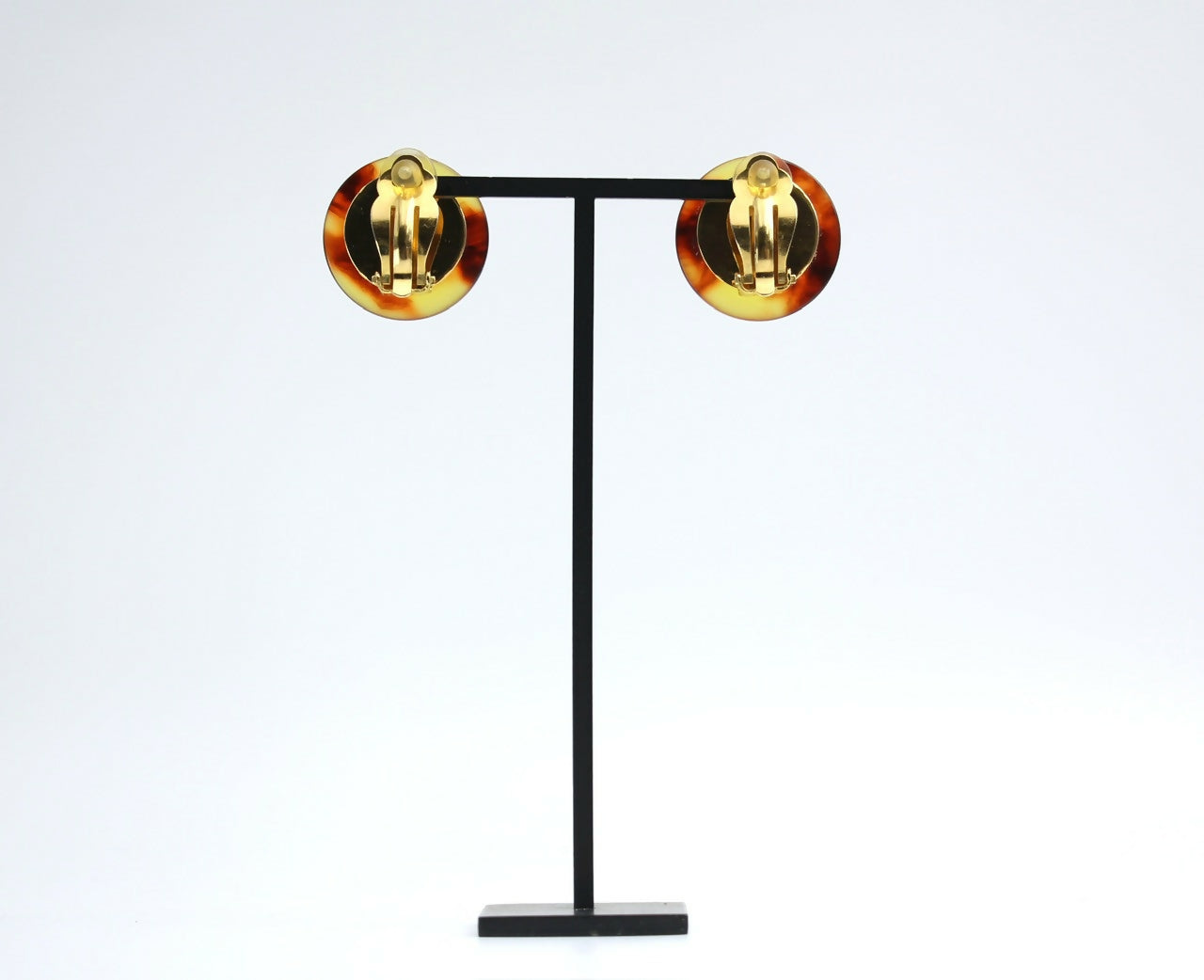 Chanel Vintage 97P Tortoise Shell Clip-on Earrings