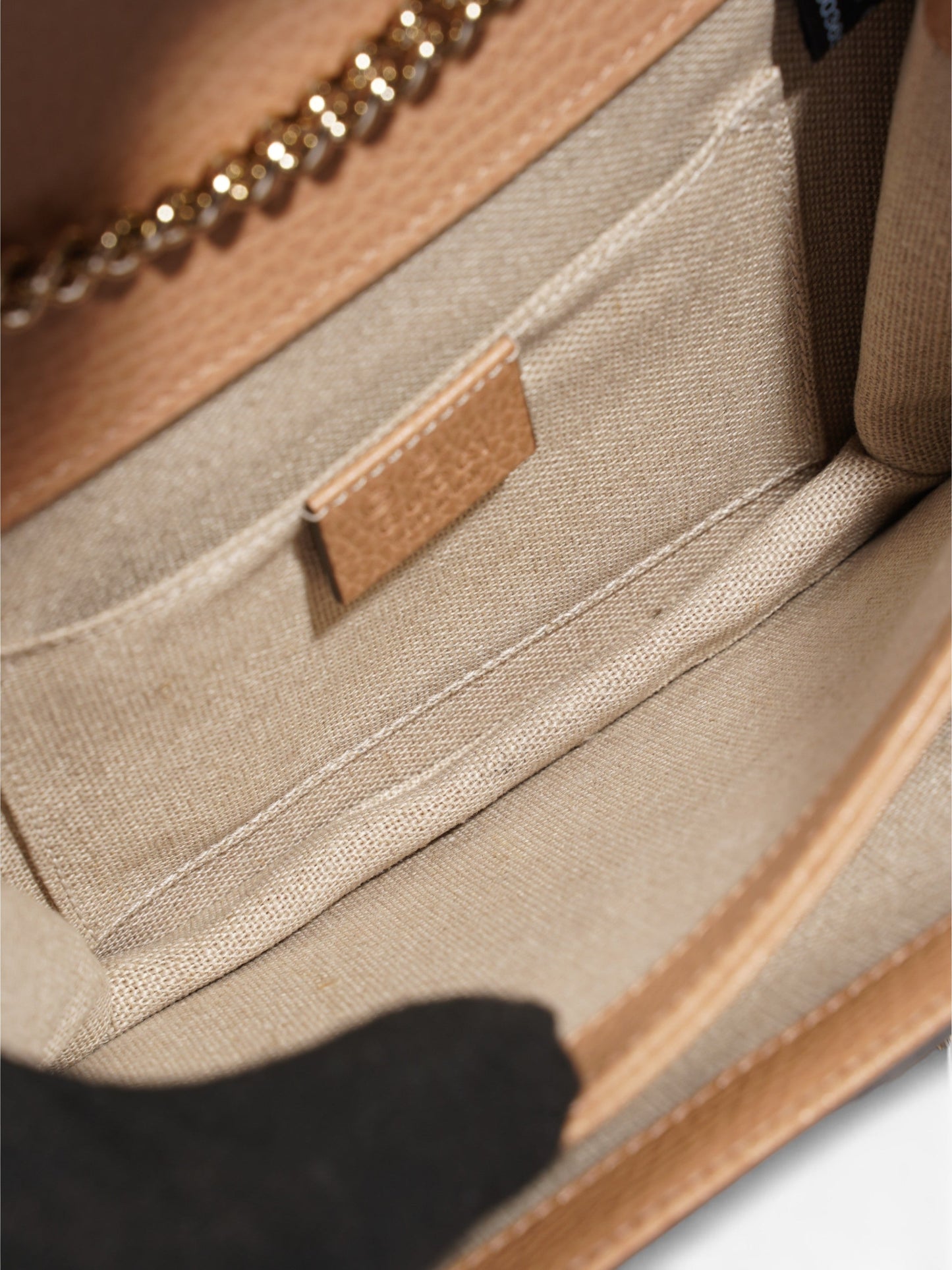 Gucci Dollar Interlocking GG Bag Beige Leather Small