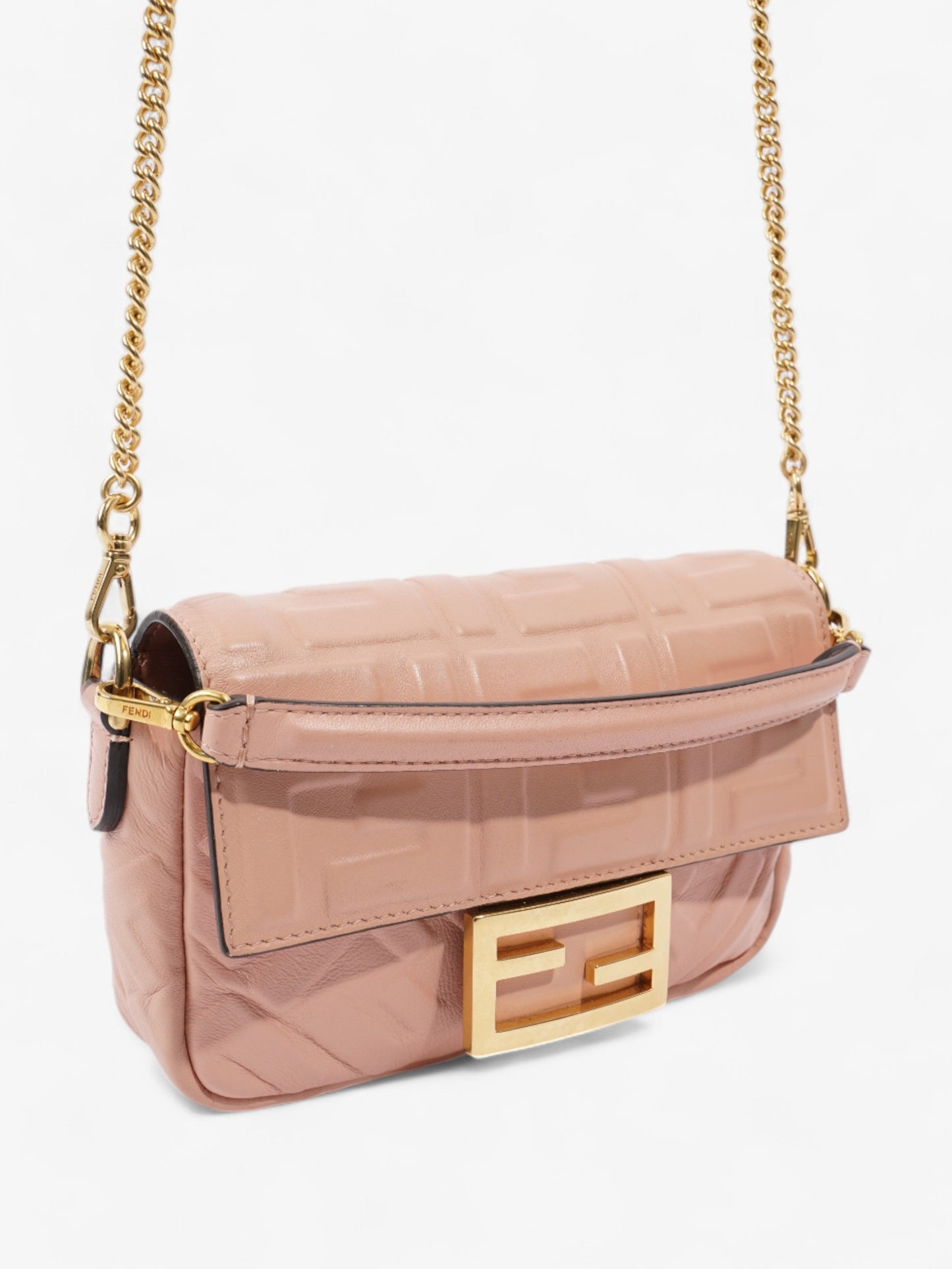 Fendi Baguette Light Rose Nappa Leather Mini