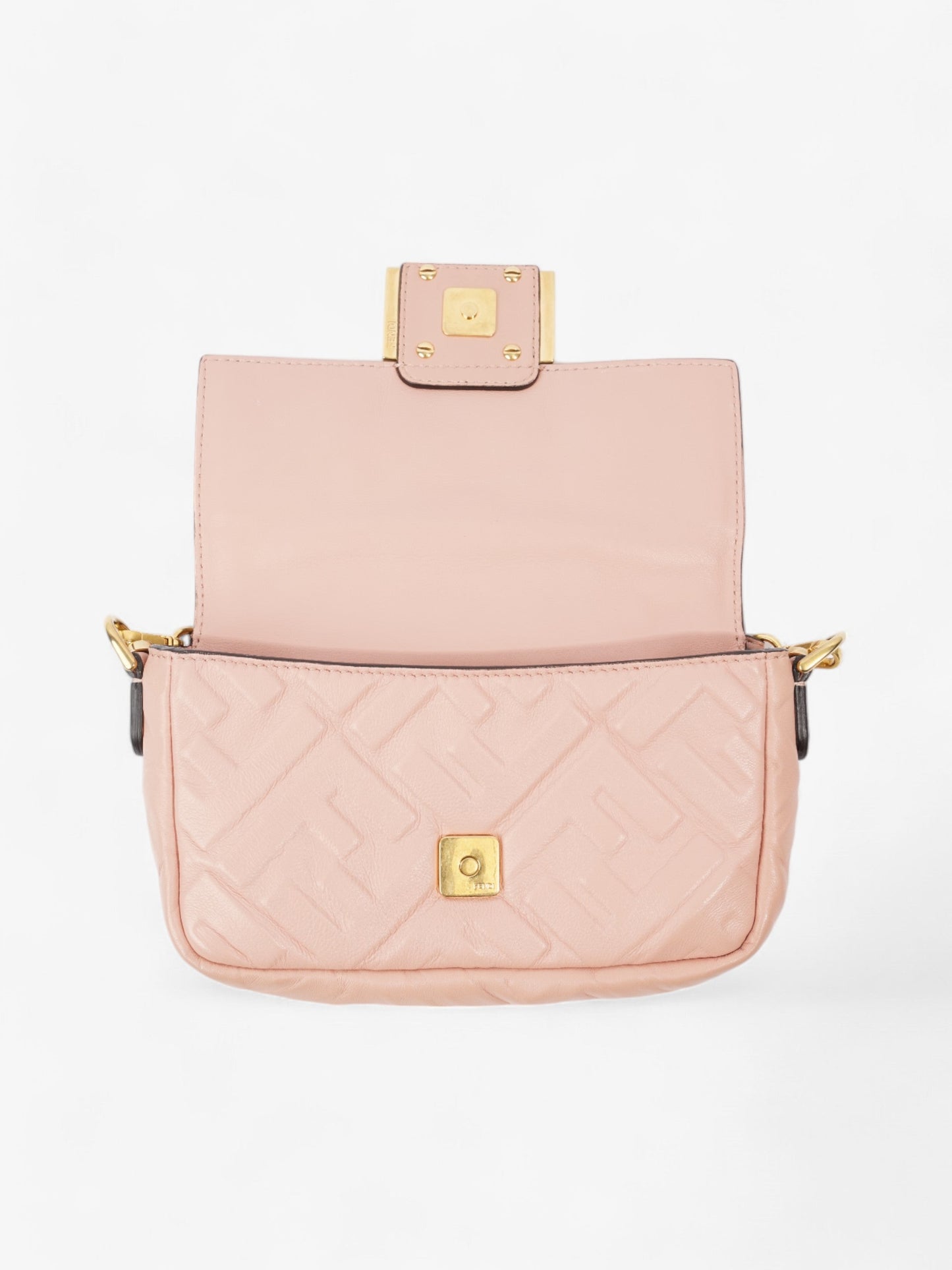 Fendi Baguette Light Rose Nappa Leather Mini