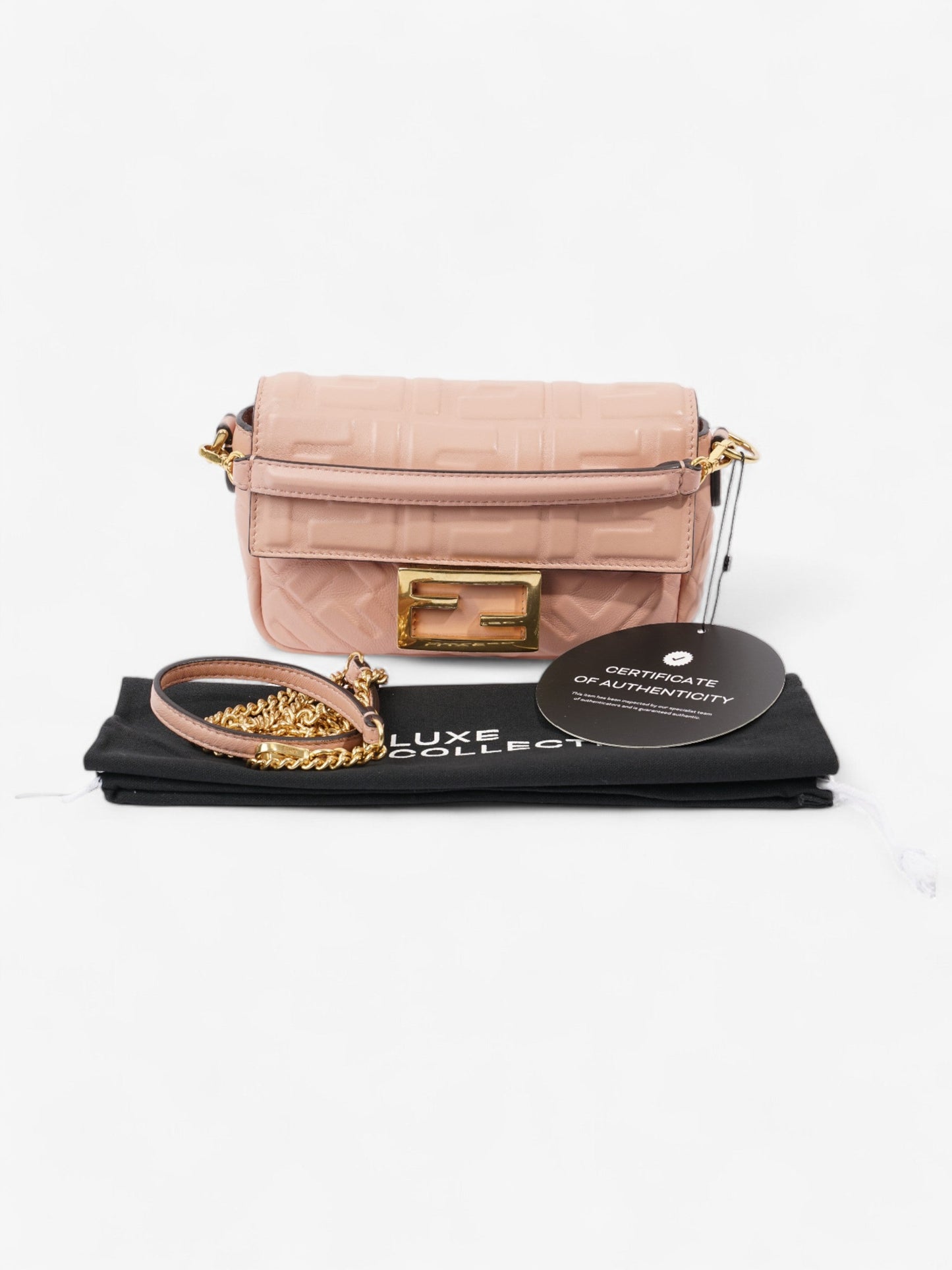 Fendi Baguette Light Rose Nappa Leather Mini