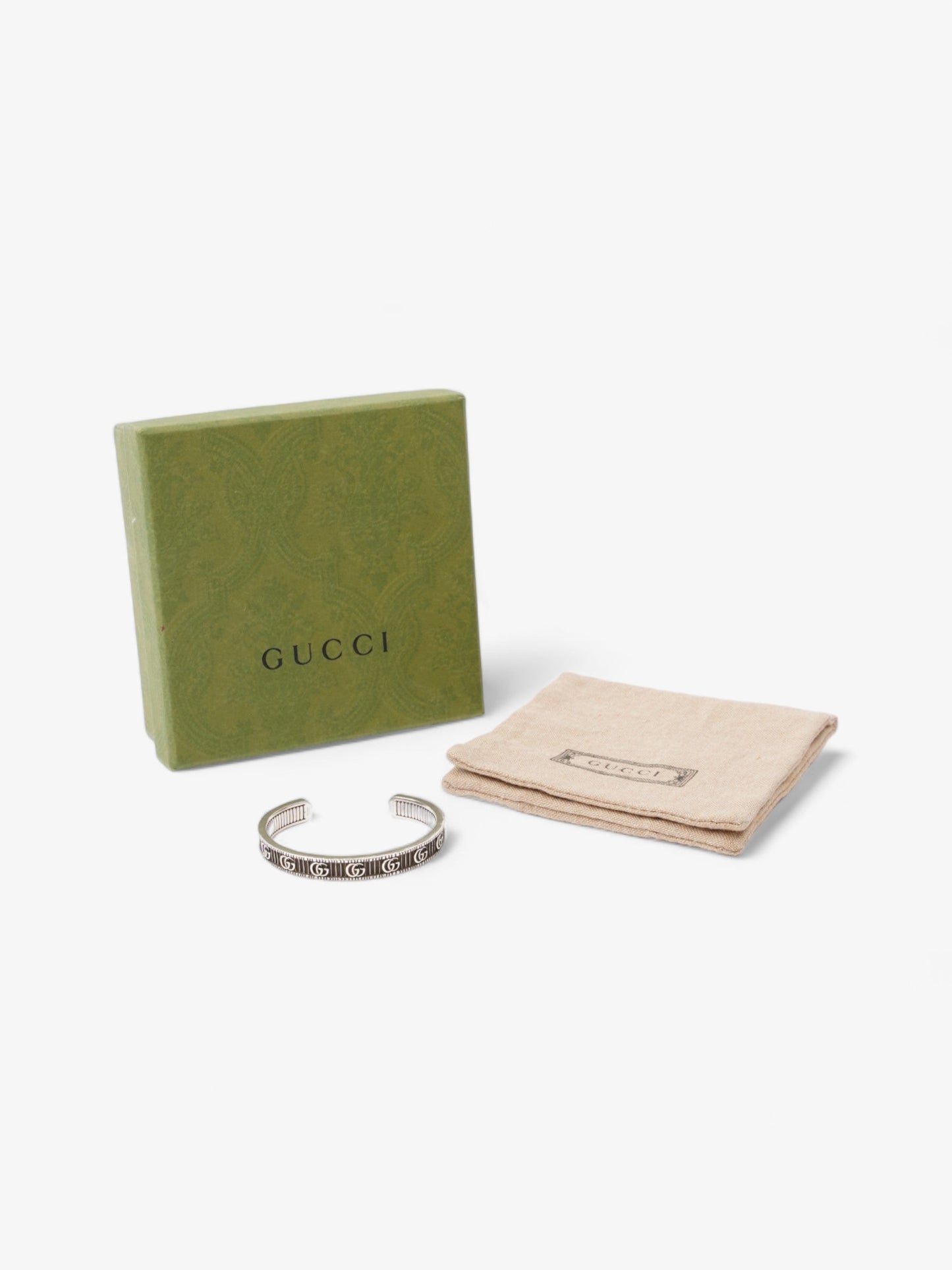 Gucci Double G Bracelet Silver Silver Sterling 17