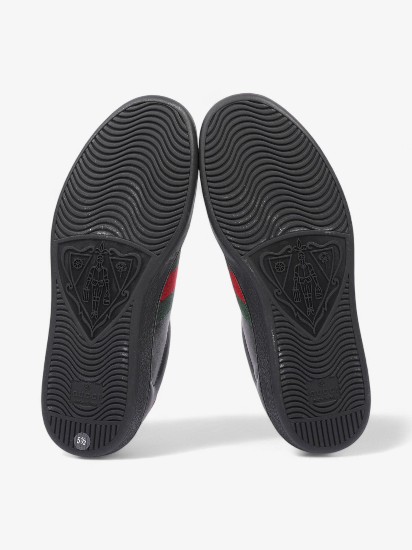 Gucci Ace Sneakers Black / Red / Green Leather EU 39.5 UK 5.5