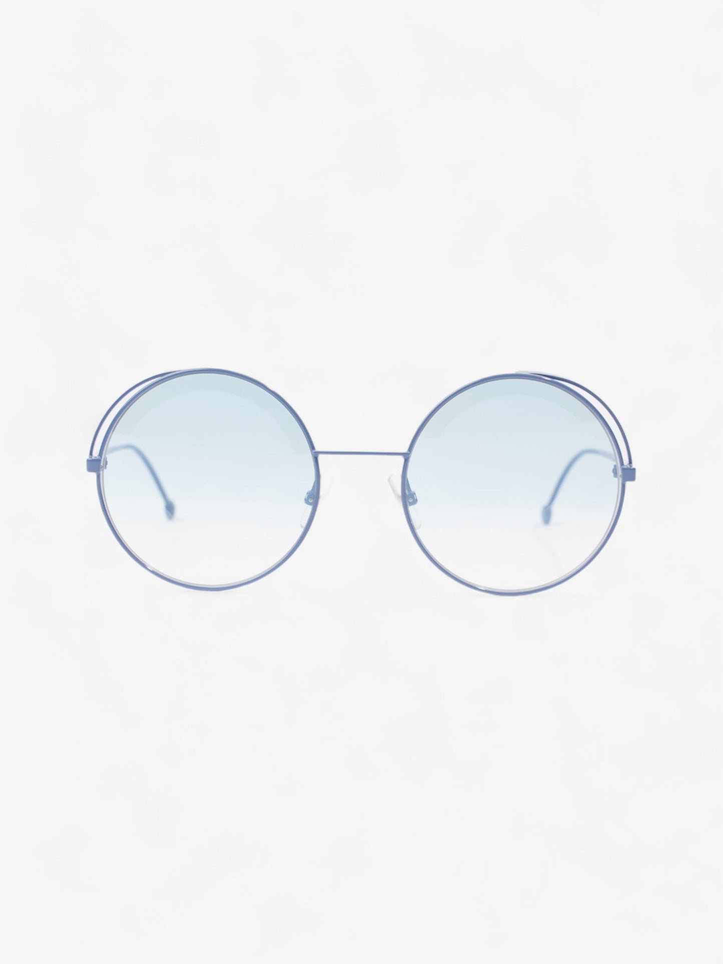 Fendi Round Sunglasses Blue Base Metal 135mm