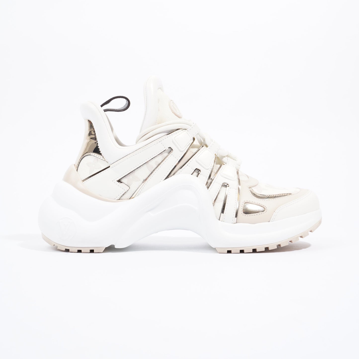 Louis Vuitton Archlight Sneakers White / Gold / Beige Leather EU 37 UK 4