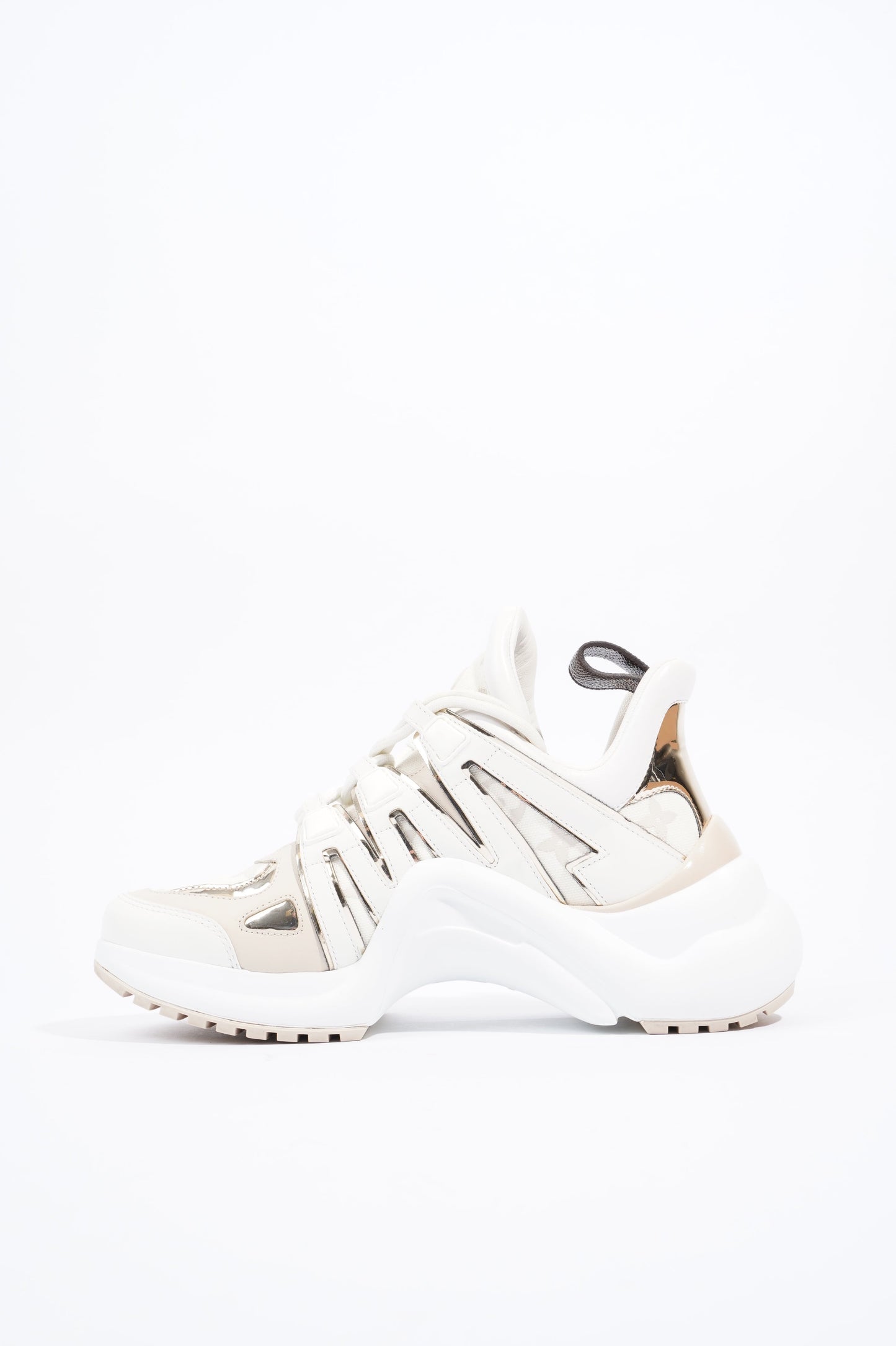 Louis Vuitton Archlight Sneakers White / Gold / Beige Leather EU 37 UK 4