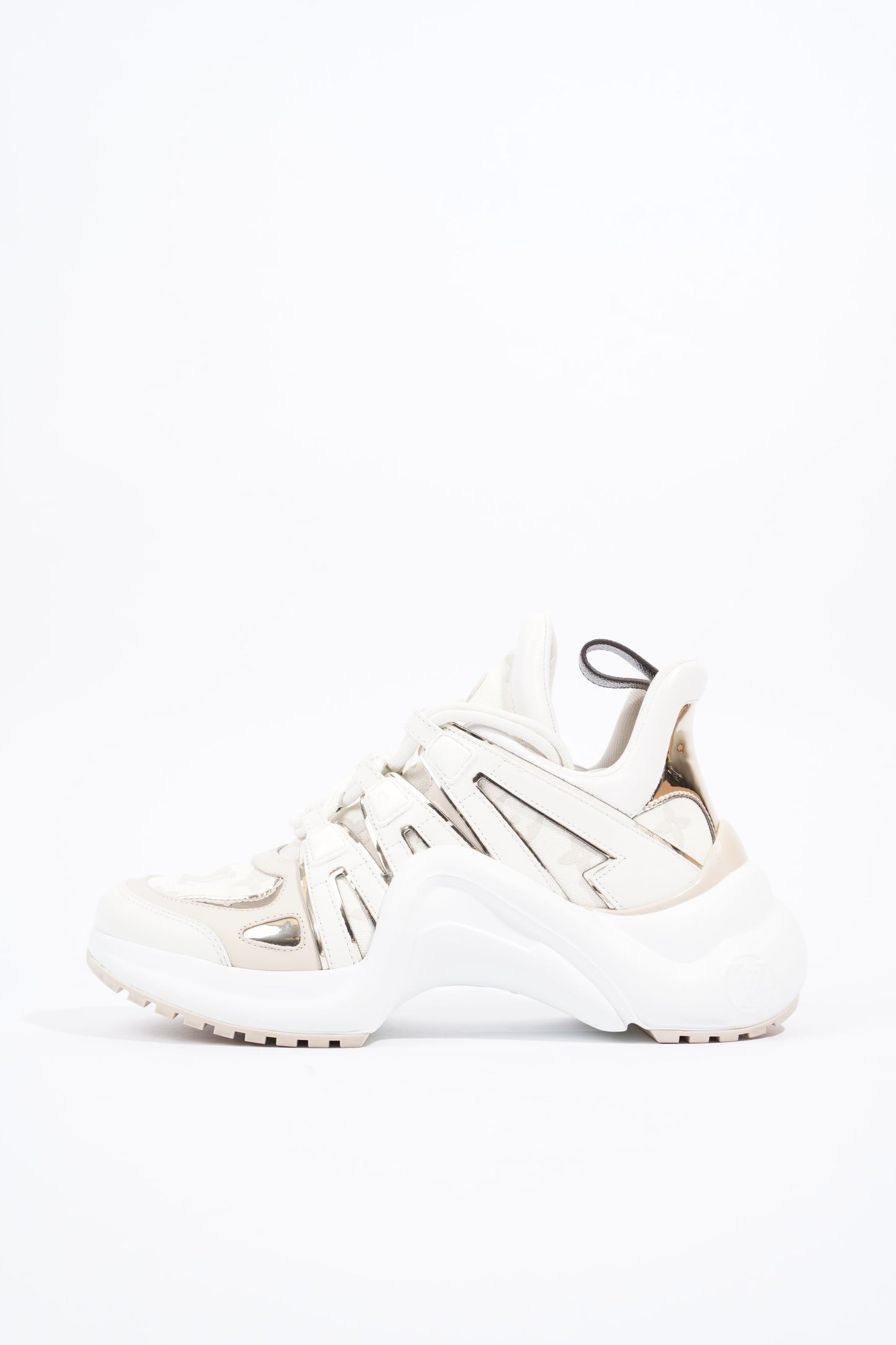 Louis Vuitton Archlight Sneakers White / Gold / Beige Leather EU 37 UK 4