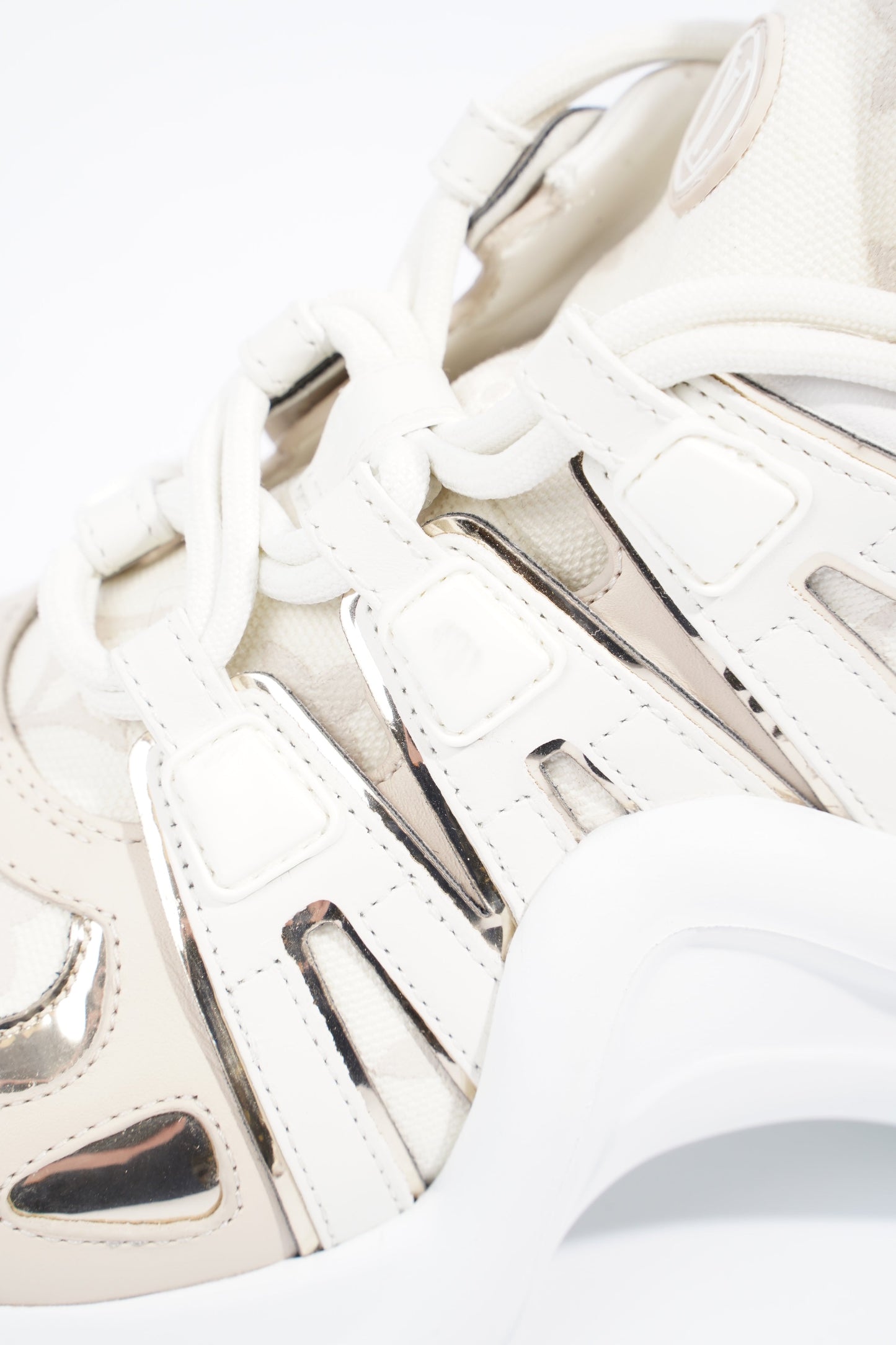 Louis Vuitton Archlight Sneakers White / Gold / Beige Leather EU 37 UK 4