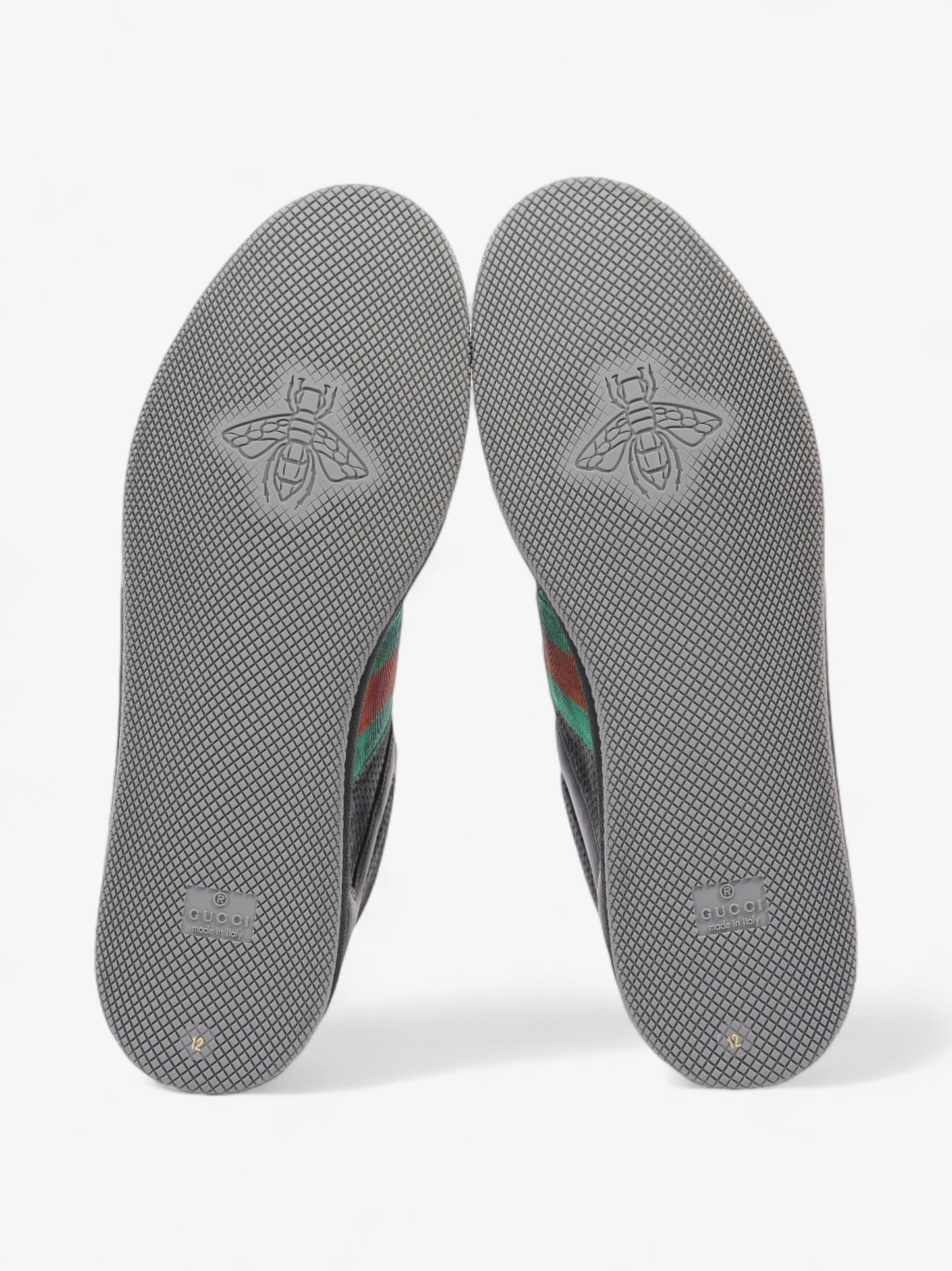 Gucci Screener Sneaker Grey / Red / Green Leather EU 46 UK 12