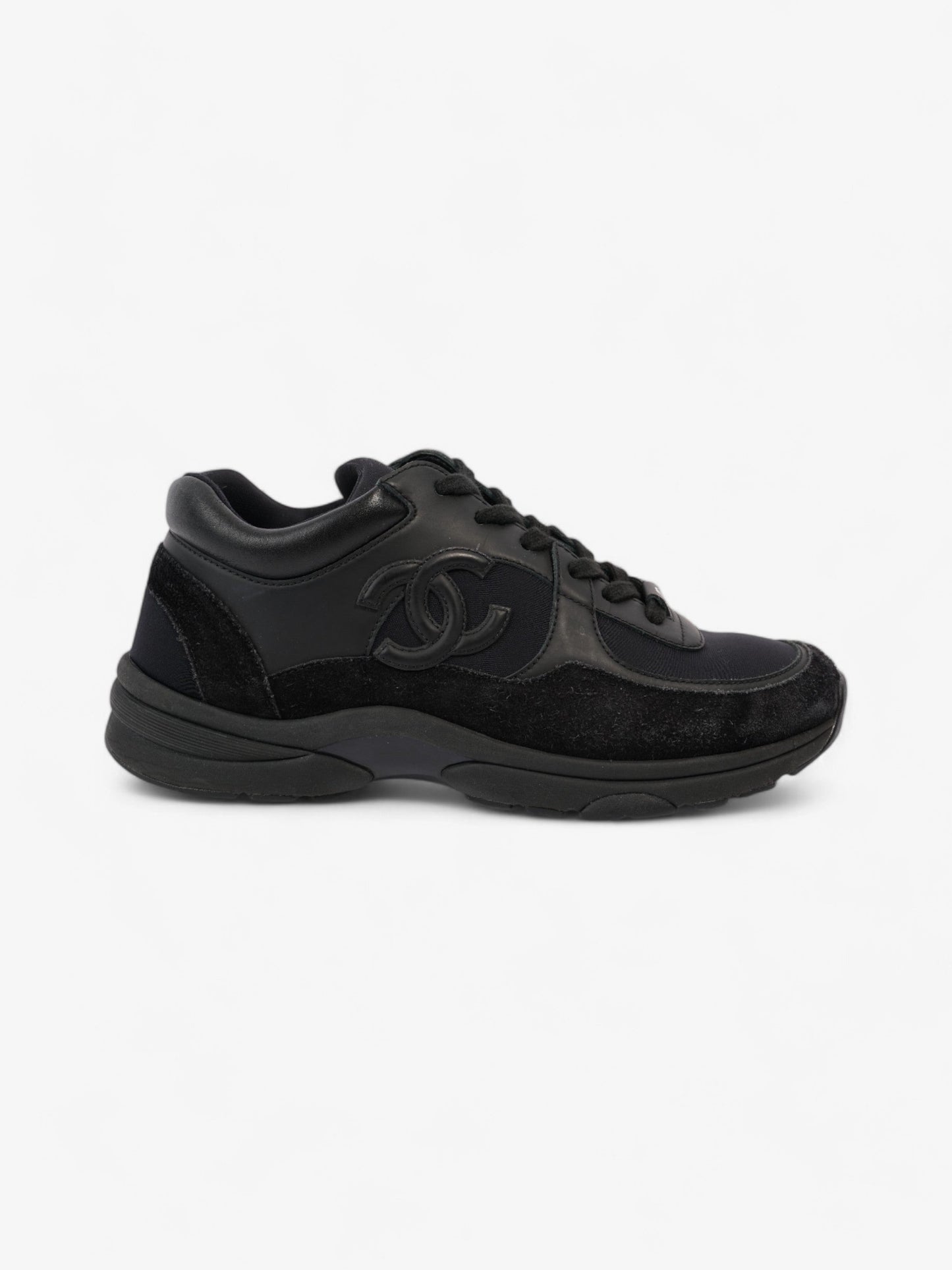 Chanel CC Logo Sneakers Black Suede EU 39 UK 6