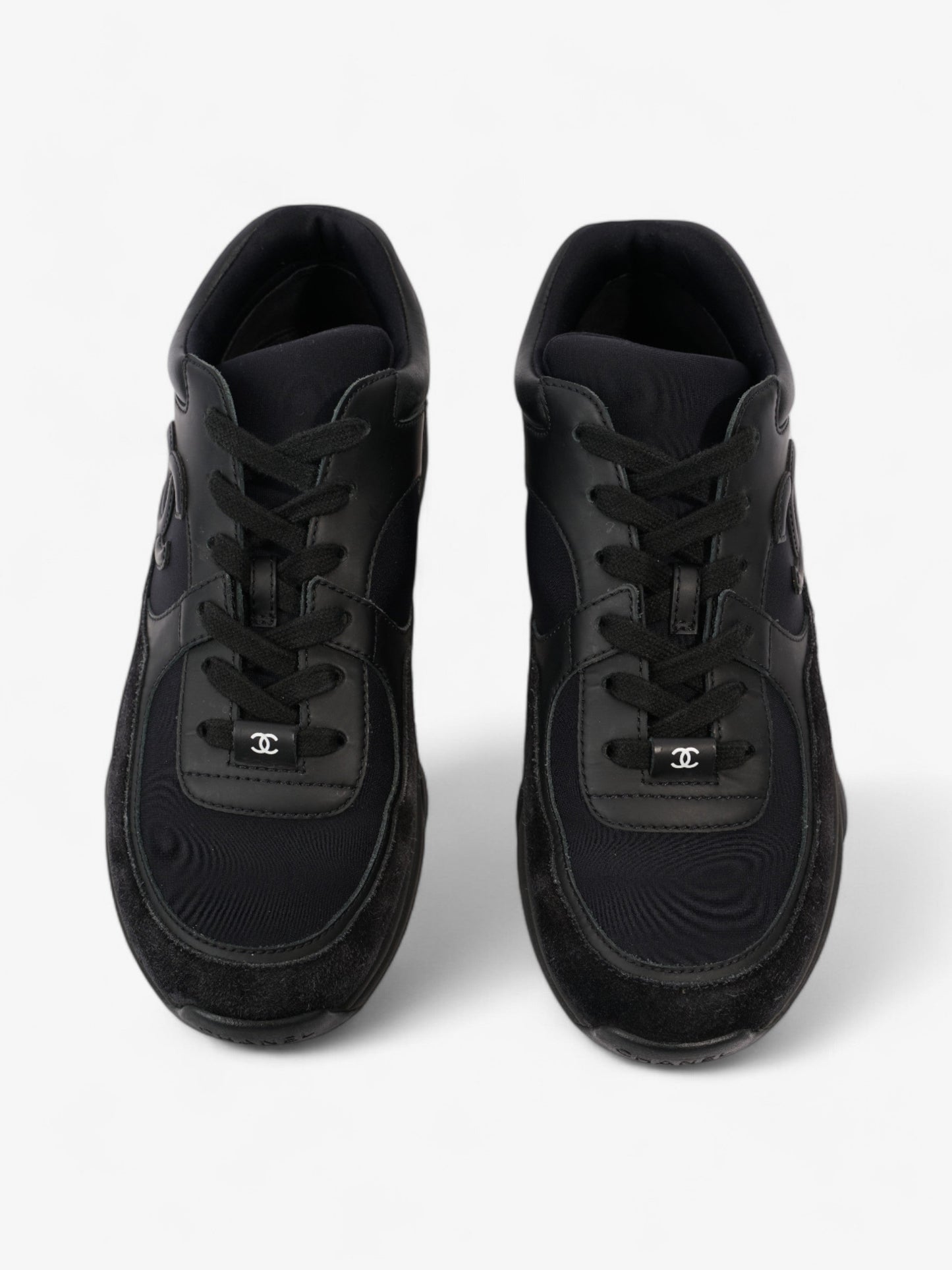 Chanel CC Logo Sneakers Black Suede EU 39 UK 6