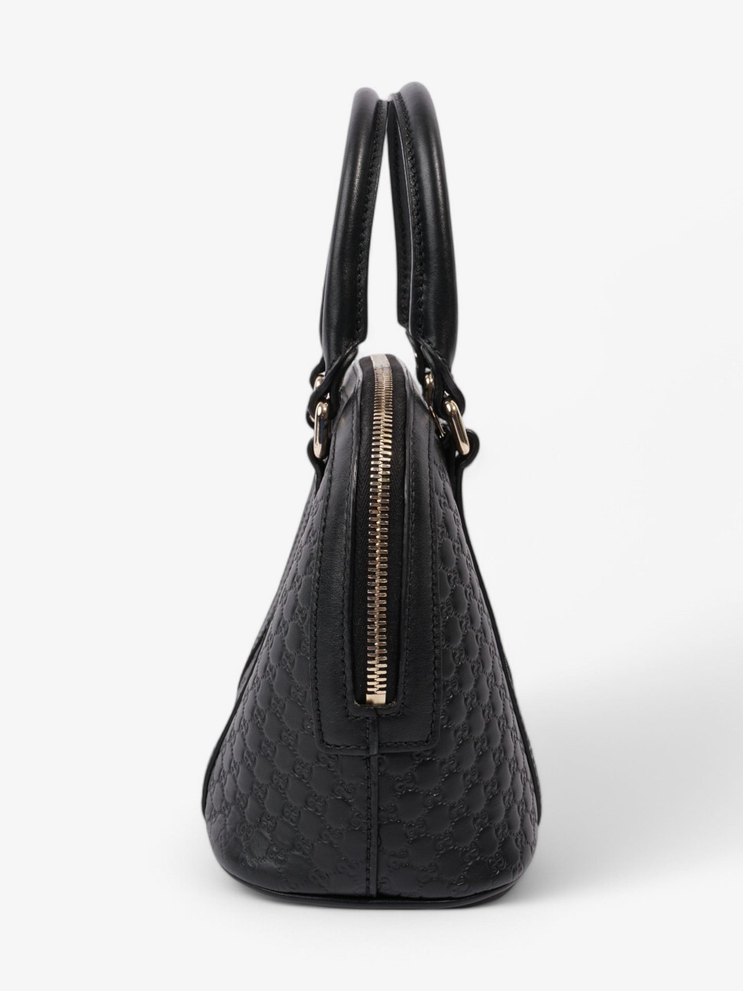 Gucci Microguccissima Dome Bag Black Embossed Leather Mini