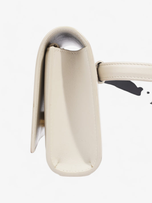 Saint Laurent Kate Belt Bag Cream Calfskin Leather