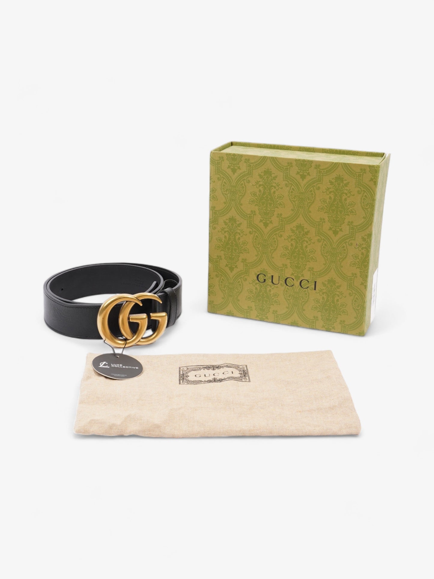 Gucci GG Marmont Belt Black Leather 80cm 32"