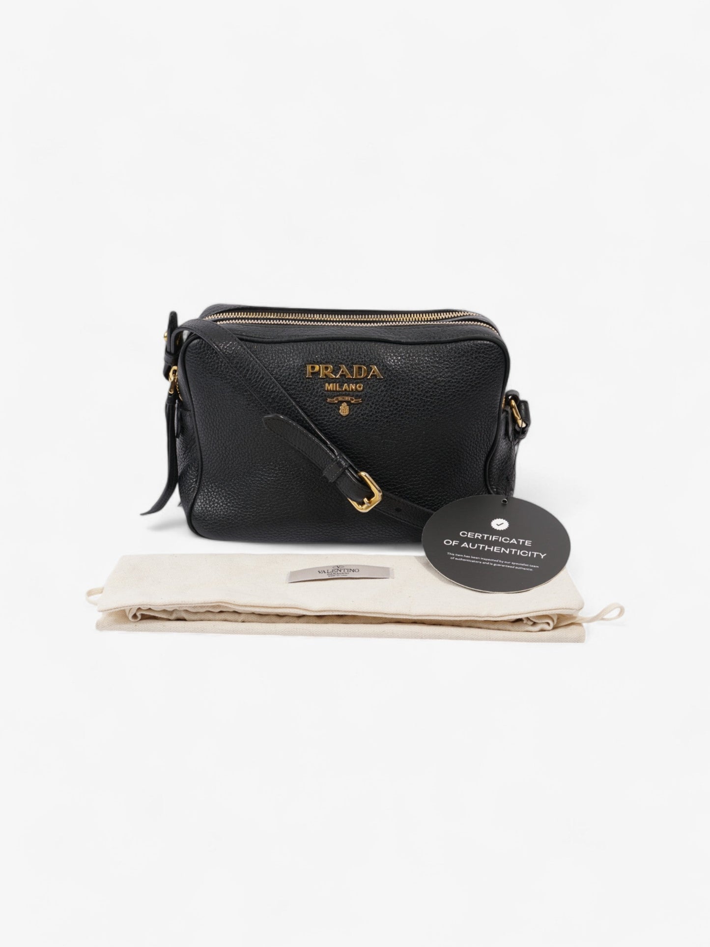 Prada Camera Bag Black Saffiano Leather