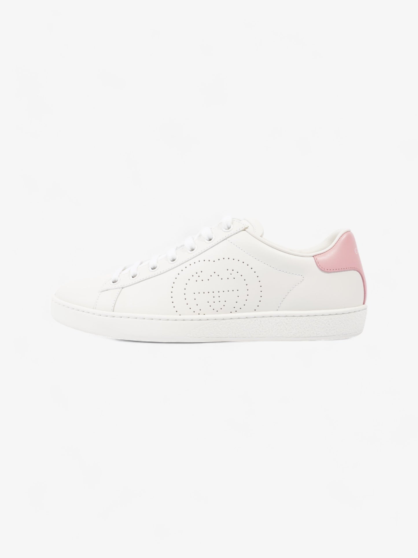 Gucci Ace Interlocking G Sneakers White / Pink Leather EU 38.5 UK 5.5