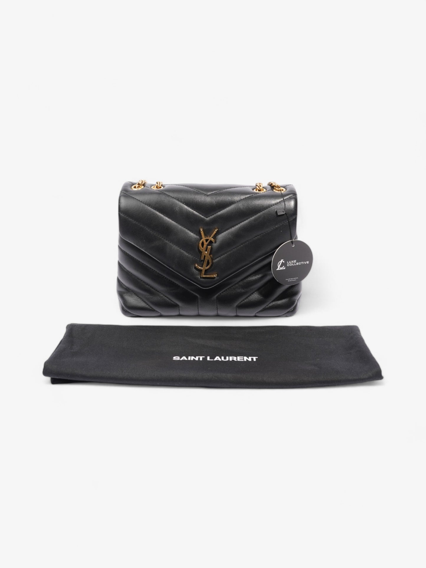 Saint Laurent LouLou Black Calfskin Leather Small