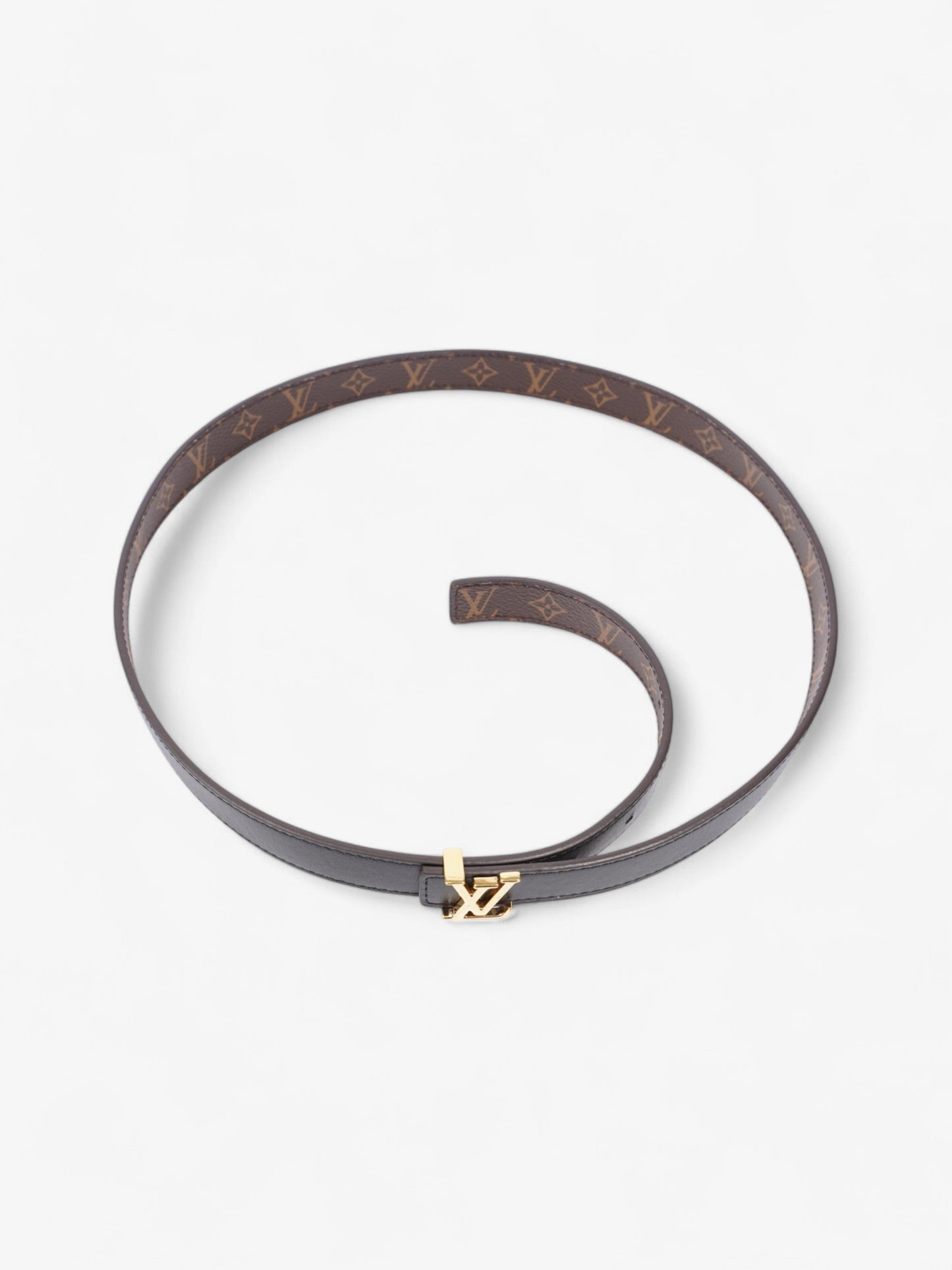 Louis Vuitton LV Iconic Reversible Belt Monogram / Black / Gold Coated Canvas 85cm / 34"