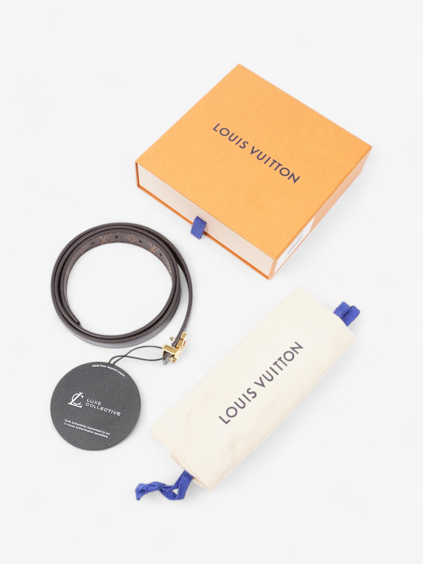 Louis Vuitton LV Iconic Reversible Belt Monogram / Black / Gold Coated Canvas 85cm / 34"