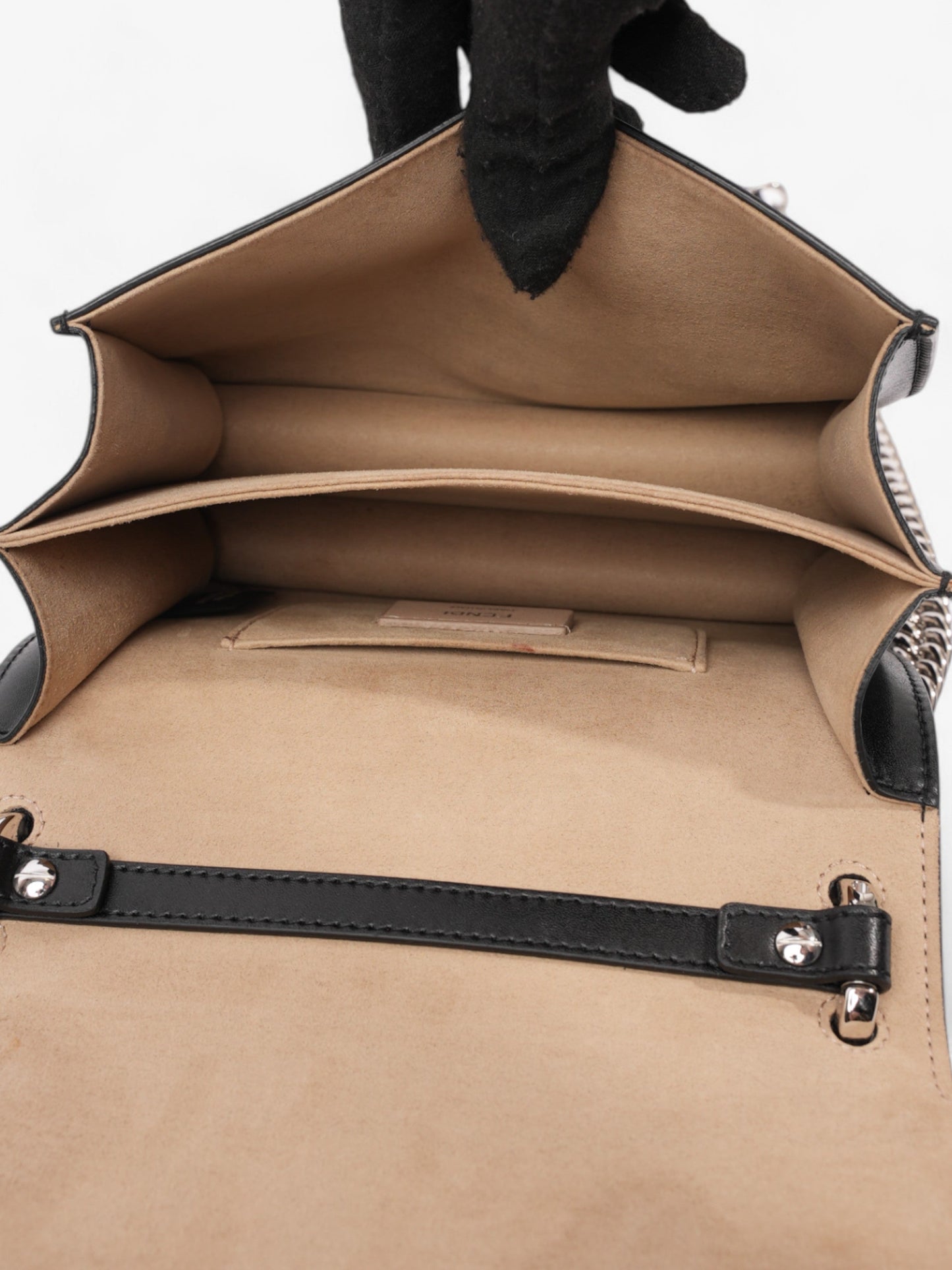 Fendi Kan I Black Leather Small