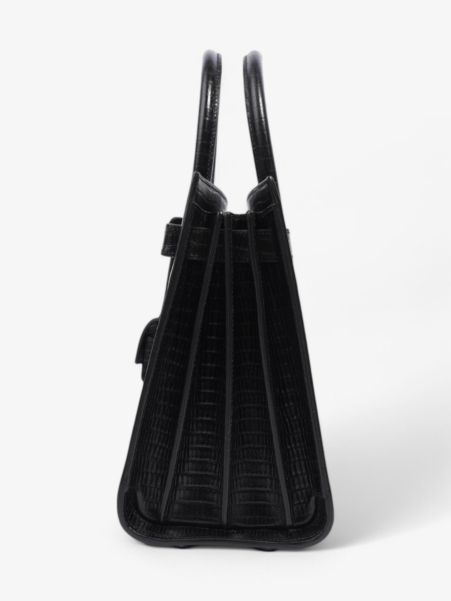 Saint Laurent Sac de Jour Black Crocodile Leather Small