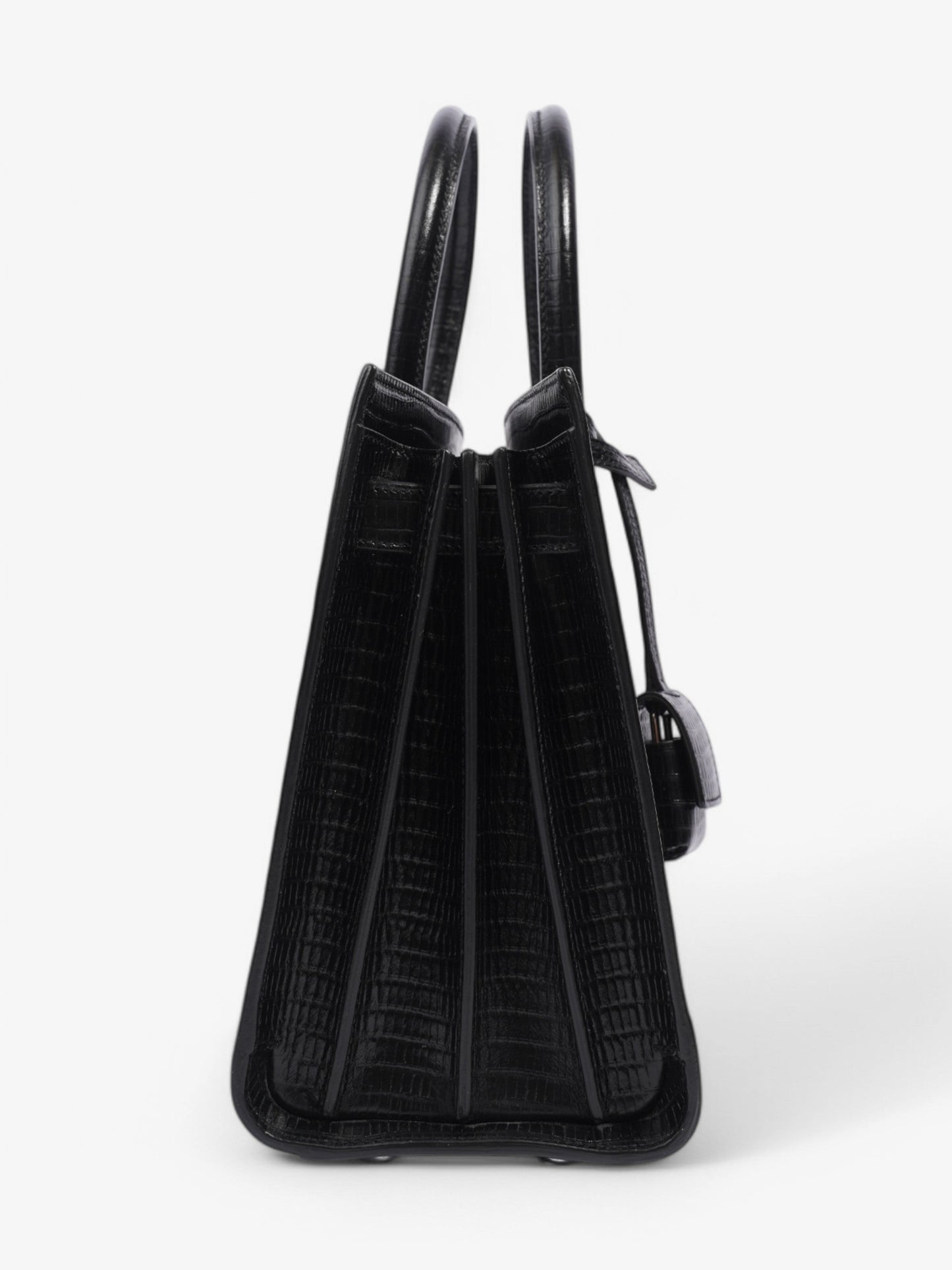 Saint Laurent Sac de Jour Black Crocodile Leather Small