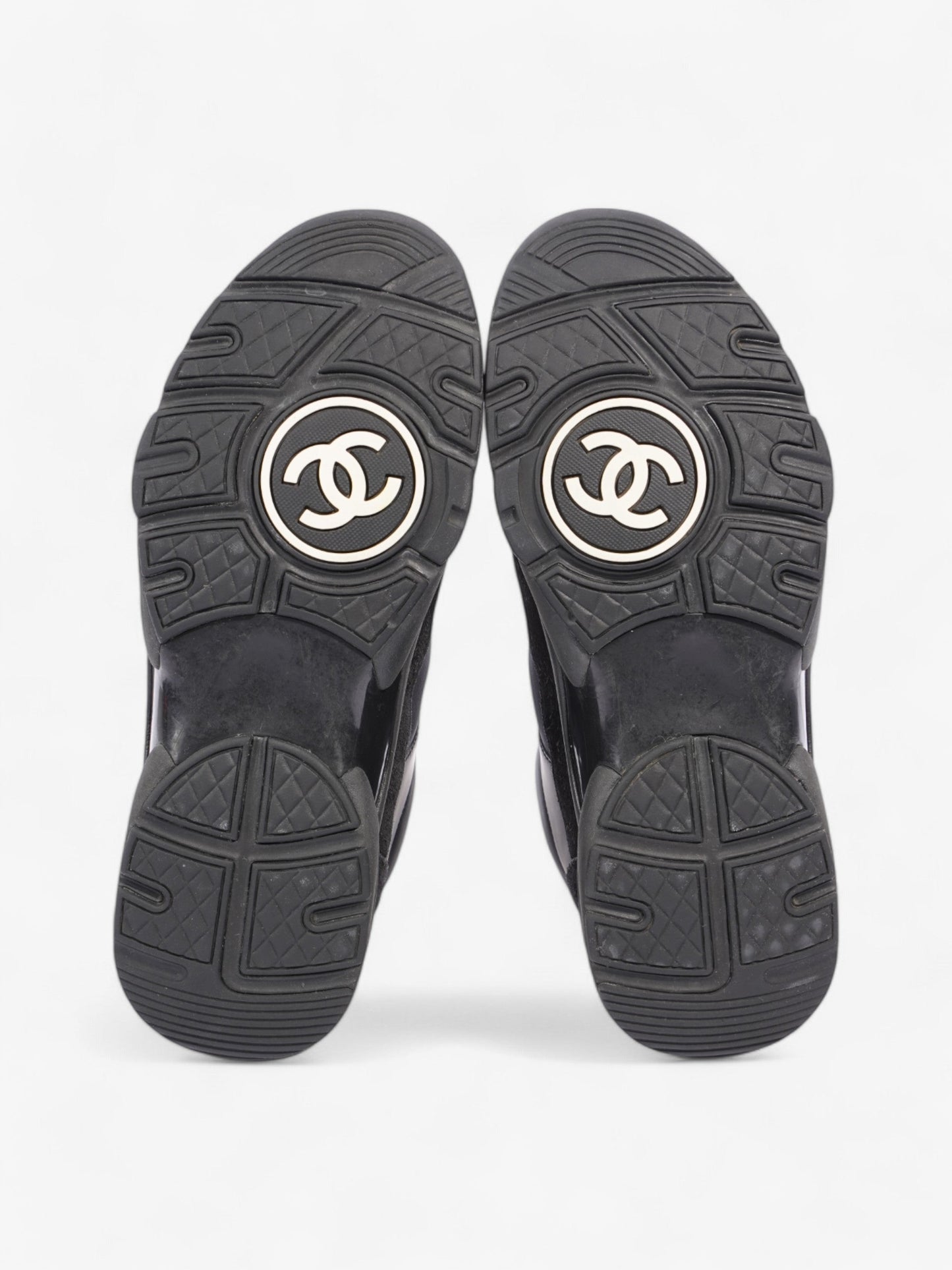Chanel CC Logo Sneakers Black Suede EU 39 UK 6